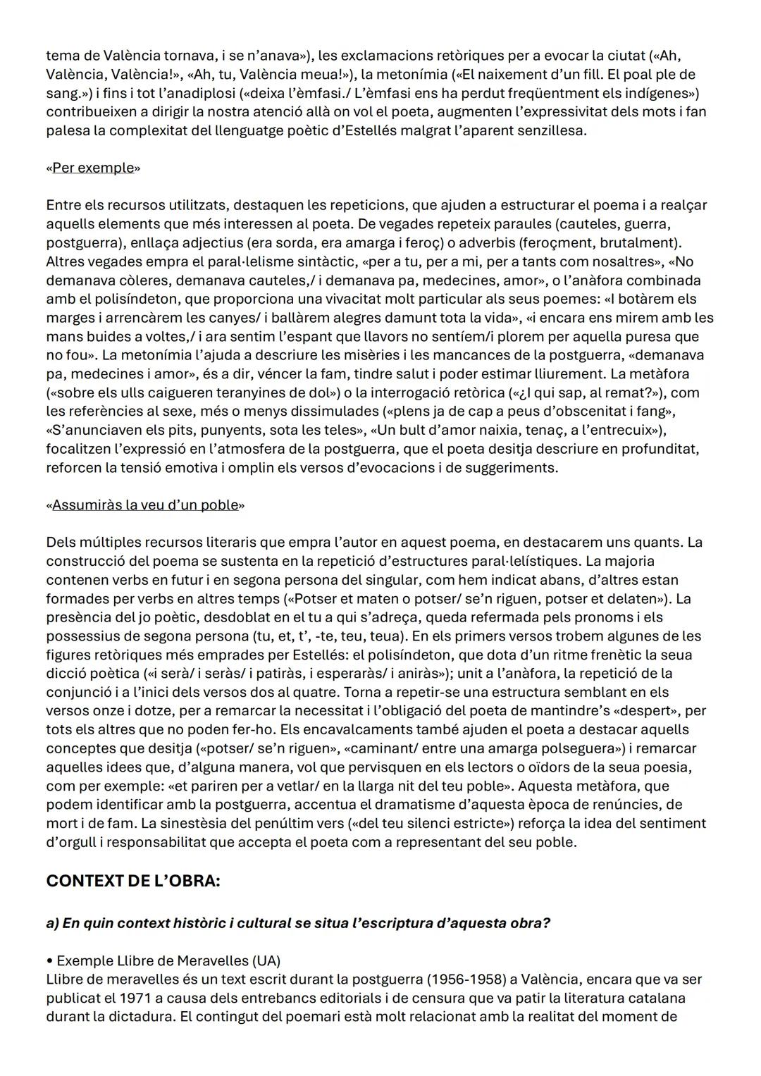# Literatura valencià
RESPECTE AL CONTINGUT O A LA TEMÀTICA:
- Quins referents o elements de la realitat trobem (persones, noms de lloc, e