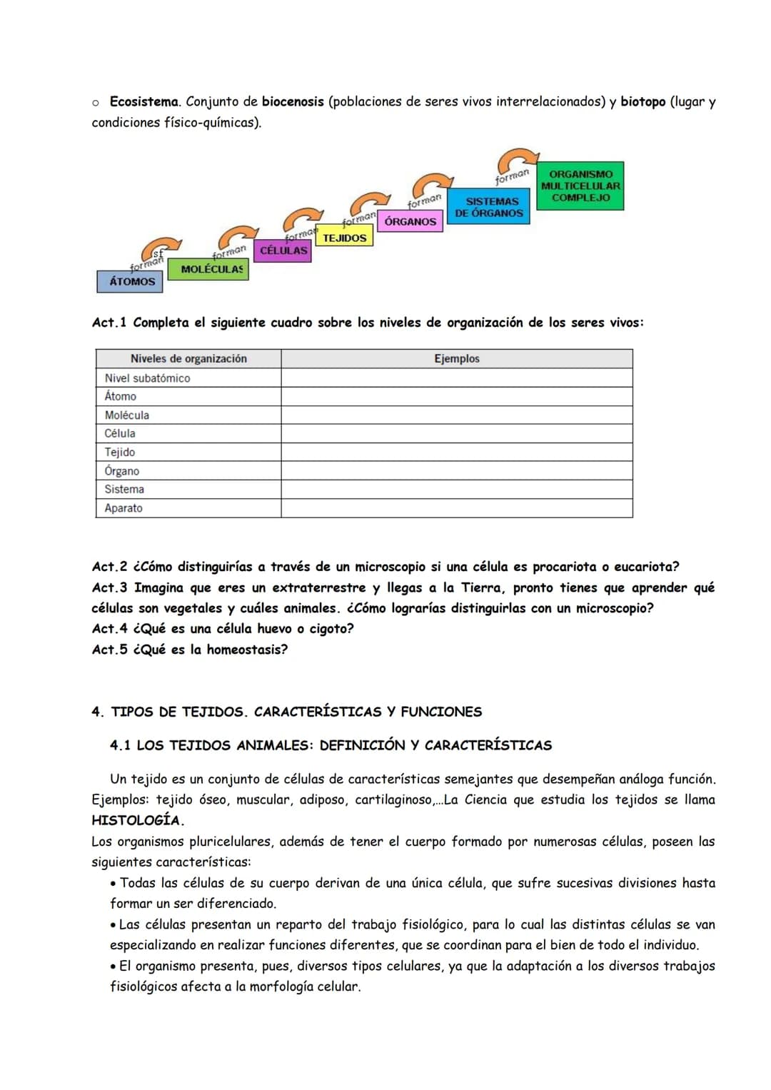# TEMA 1: ORGANIZACIÓN BÁSICA DEL CUERPO HUMANO
## INTRODUCCIÓN
1. FUNCIONES VITALES DE LOS SERES VIVOS
2. HOMEOSTASIS
3. NIVELES DE ORGAN