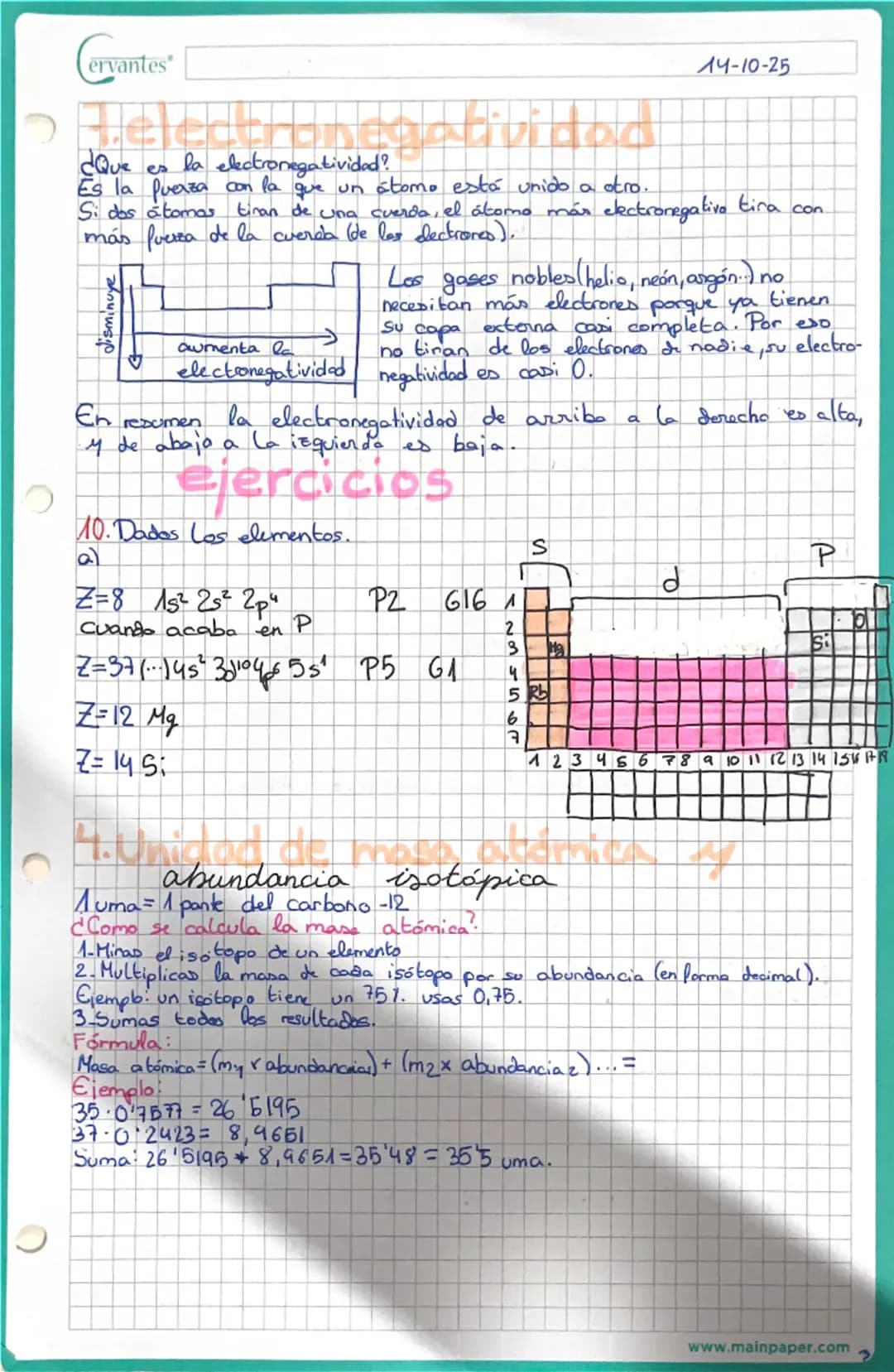# Písica
# TEMA 1 ESTRUCTURA DEL átomo
Átomo neutro $\Theta=\Theta$
* gana e- $\rightarrow$ Cargado negativamente (anión)
* pierde e- $\rig