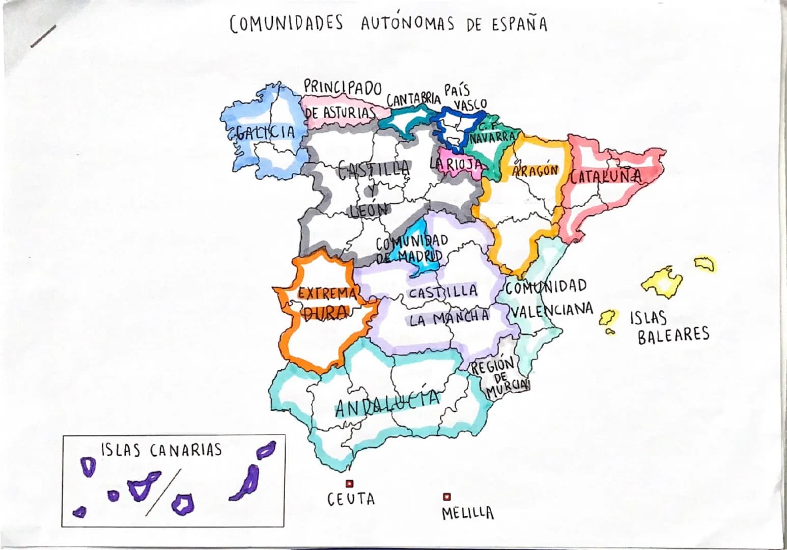 # COMUNIDADES AUTÓNOMAS DE ESPAÑA
PRINCIPADO
CANTABRIA PAÍS
DE ASTURIAS
VASCO
GALICIA
NAVARRA
CASTILLA LARIOJA
ARAGON CATALUNA
LEON
COMUNIDA