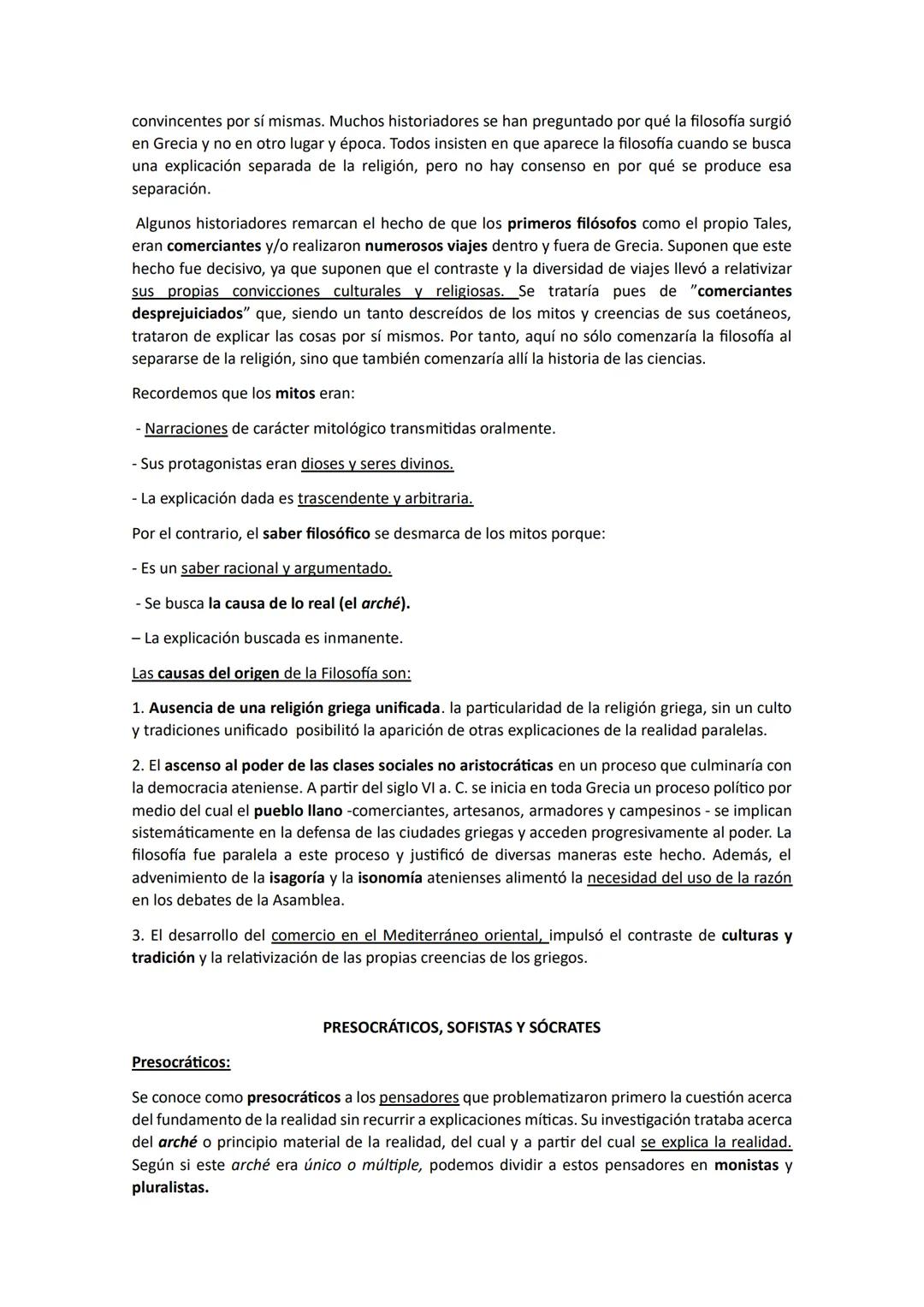 # ORIGEN Y SURGIMIENTO DE LA FILOSOFÍA
Etimológicamente, "Filosofía" significa en griego amor por el saber. Este término fue así
supuestame