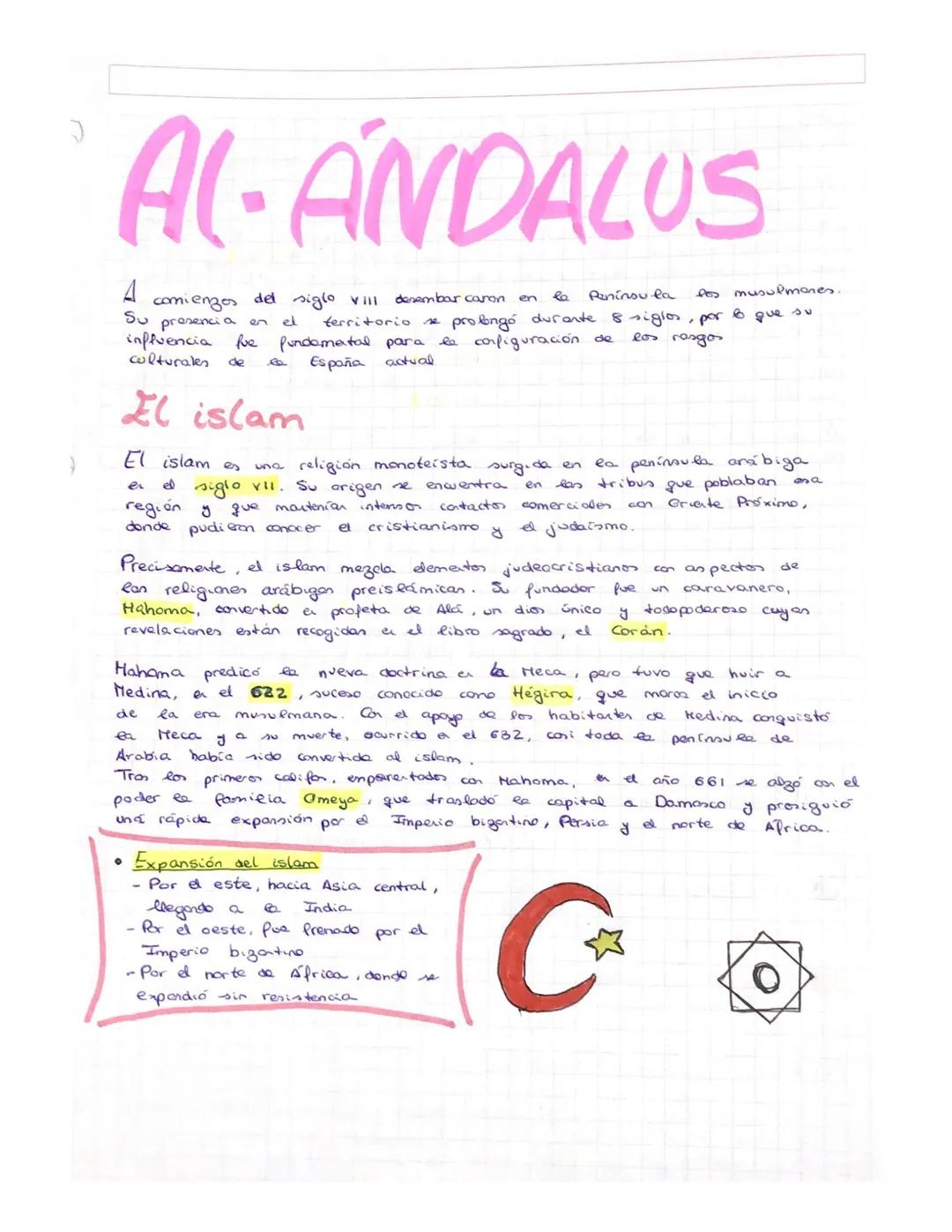 # AL-ANDALUS
A comienzos del siglo vill desembarcaron en la Península los musulmanes.
Su presencia en el territorio se prolongó durante & s
