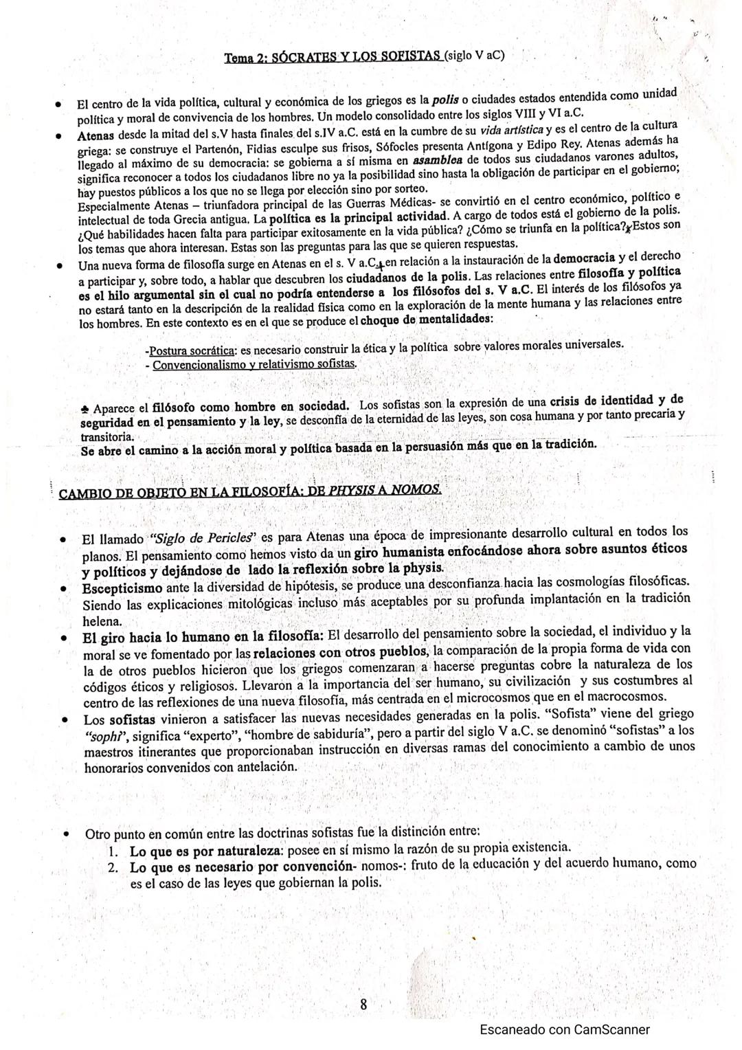 # 1º Trimestre: Historia de la Filosofía
TEMA 1: EL ORIGEN DE LA FILOSOFÍA (siglo VII a.C.)
1. Paso del MITO al LOGOS
Textos
2. Los orígen