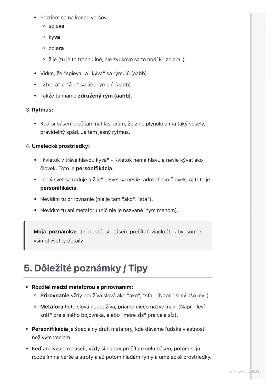 # Poézia
1. Prehľad poézie
Poézia je jeden z hlavných literárnych žánrov, ktorý sa líši od prózy (príbehov a
rozprávok) tým, že je písaná