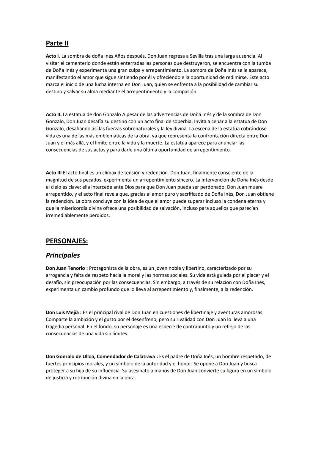 RESUMEN DE "DON JUAN TENORIO"
Don Juan Tenorio es una obra de teatro romántico de José Zorrilla, dividida en dos partes y considerada
una de