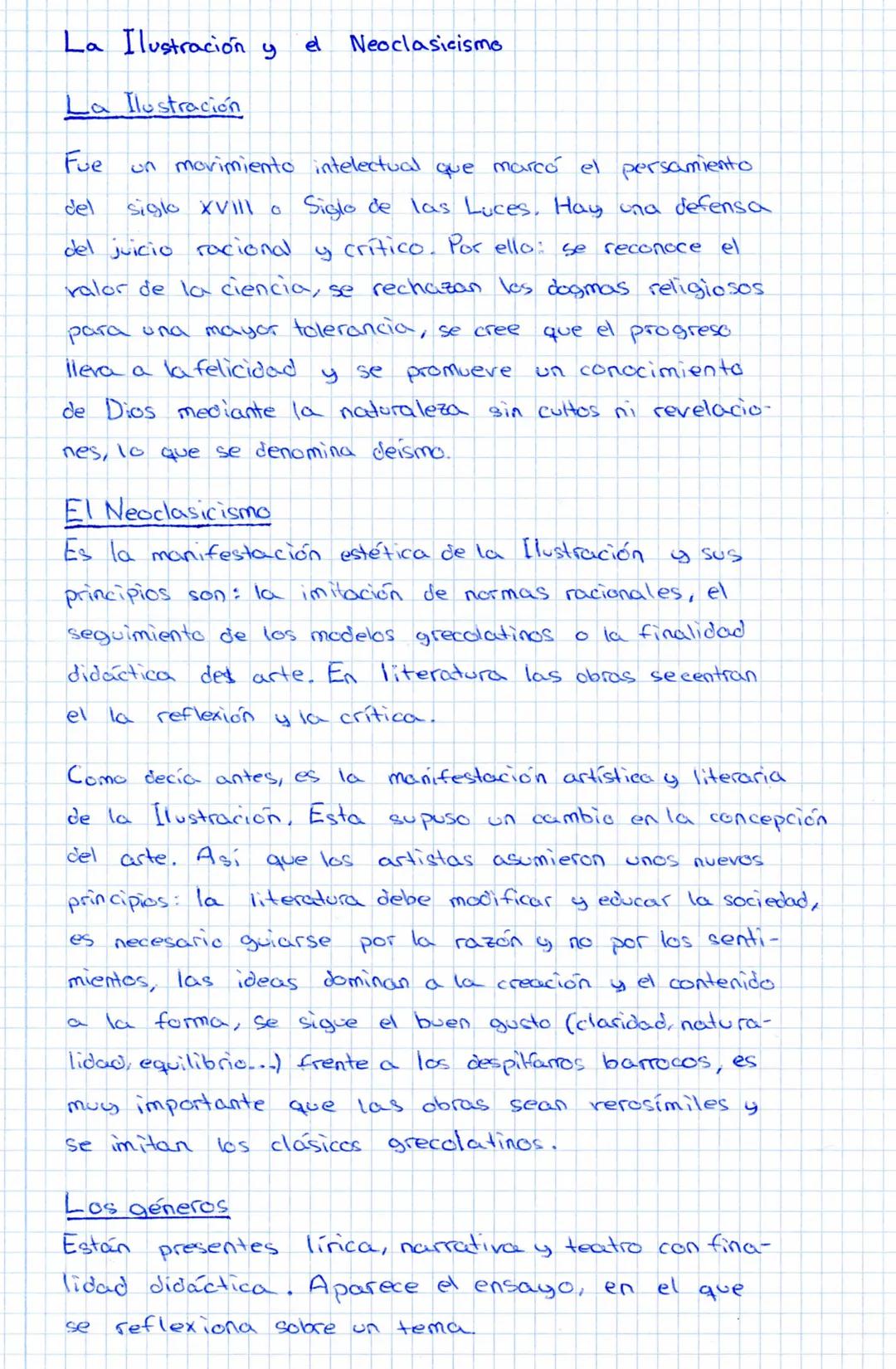 La Ilustración y
el Neoclasicisme
La Ilustración
Fue
del
un movimiento intelectual que marcó el persamiento
siglo XVill Siglo de las Luces.