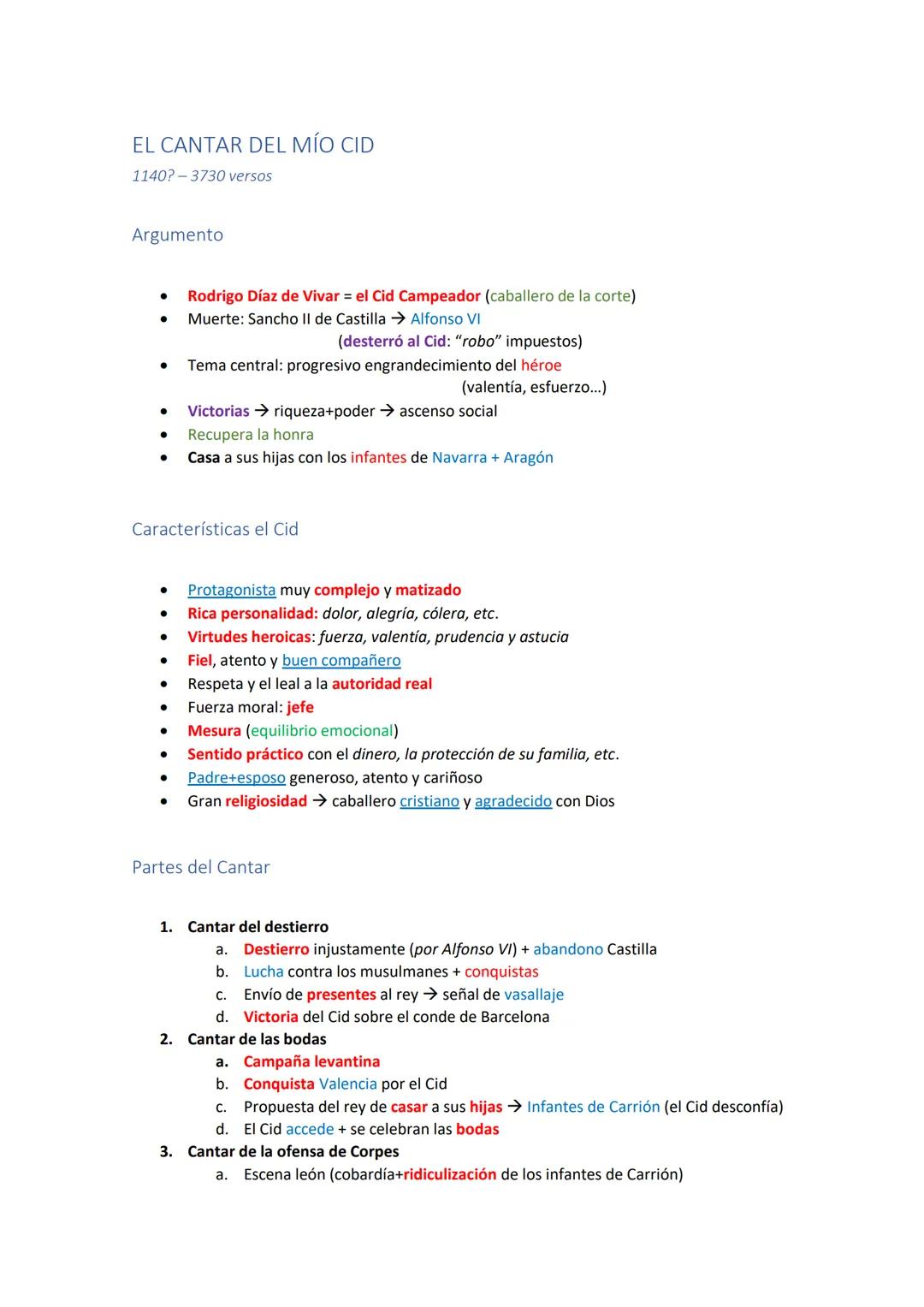 "El Cantar del Mío Cid"