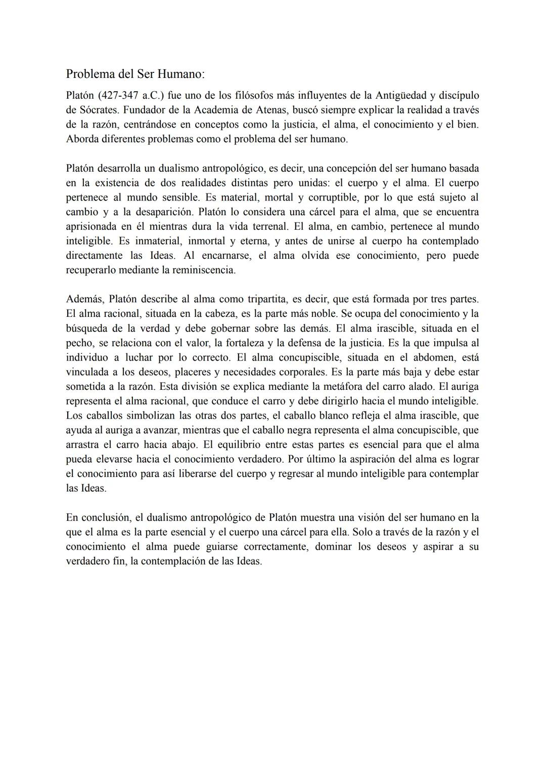 # Problema Realidad y Conocimiento:
Platón (427-347 a.C.) fue uno de los filósofos más influyentes de la Antigüedad y discípulo
de Sócrates