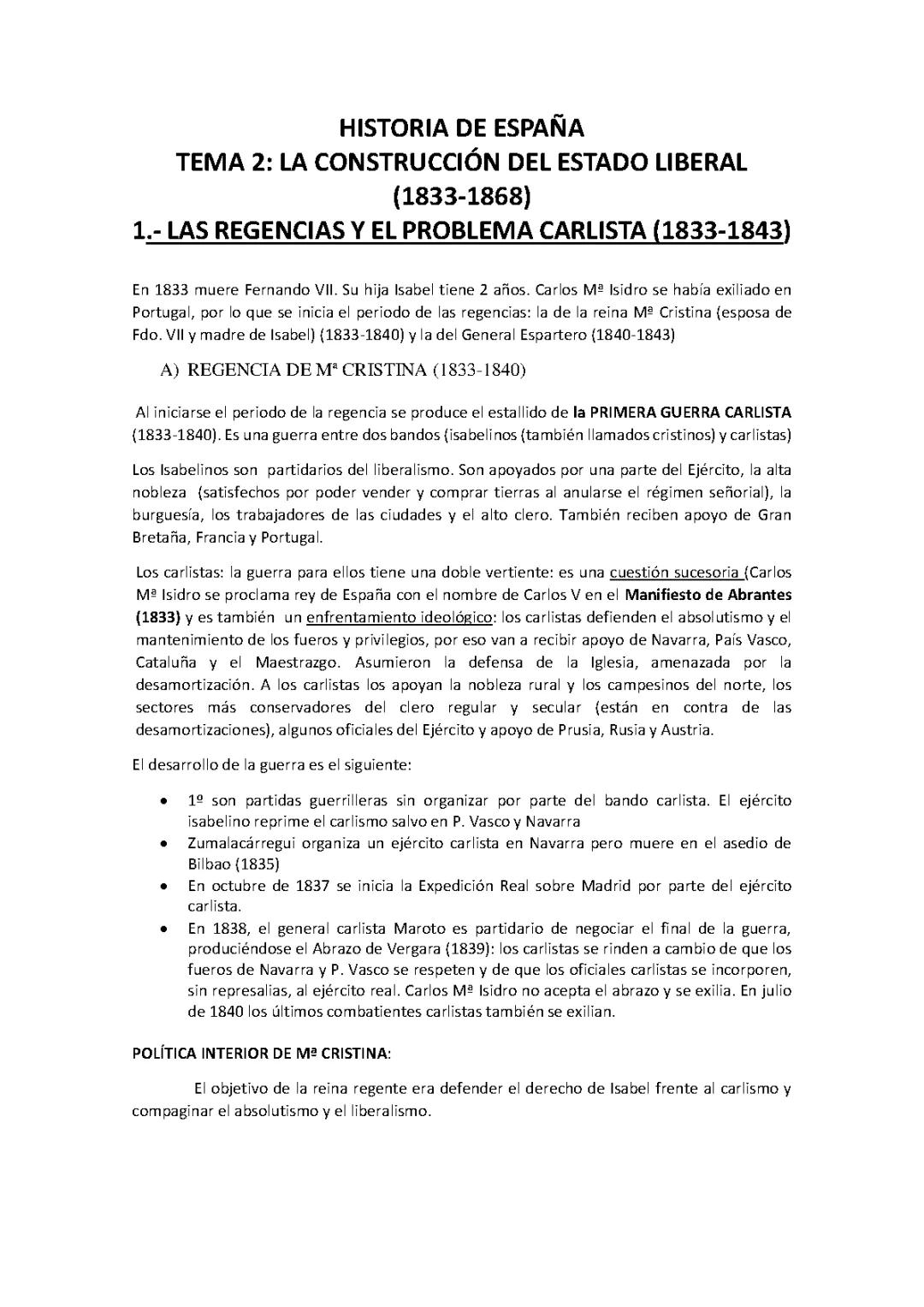 La construcción del Estado liberal