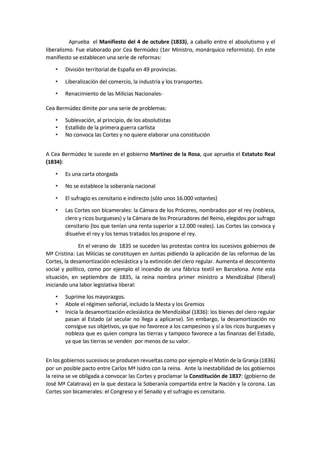 HISTORIA DE ESPAÑA
TEMA 2: LA CONSTRUCCIÓN DEL ESTADO LIBERAL
(1833-1868)
1.- LAS REGENCIAS Y EL PROBLEMA CARLISTA (1833-1843)
En 1833 muere