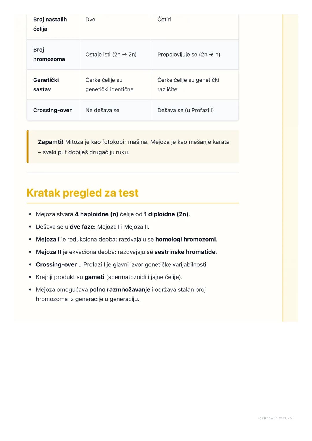 # Mejoza i značaj za polno
razmnožavanje
Uvod u mejozu
Mejoza je poseban tip ćelijske deobe koji se dešava samo u polnim žlezdama
(jajnici