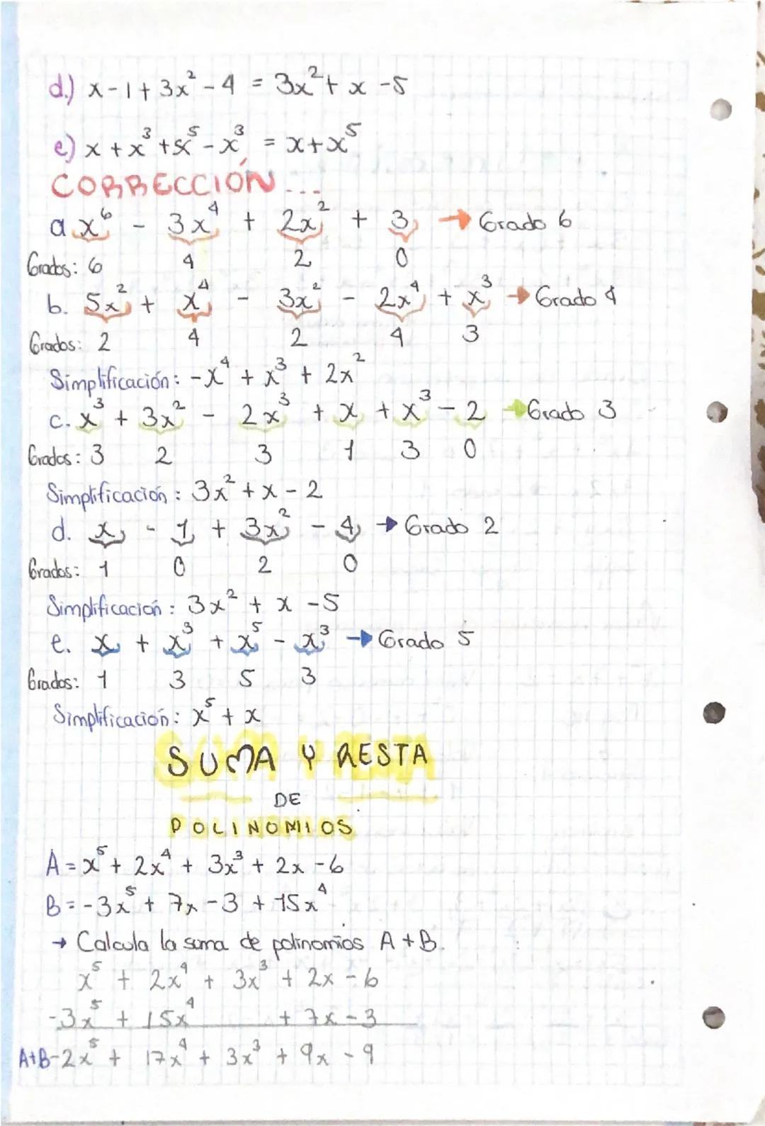 Operaciones con moromios
Suma = los que son semejantes es decir los que
tienen la misma parte literal
7x² + 5x² = 12x²
8x + 5 + 2x = 10x +