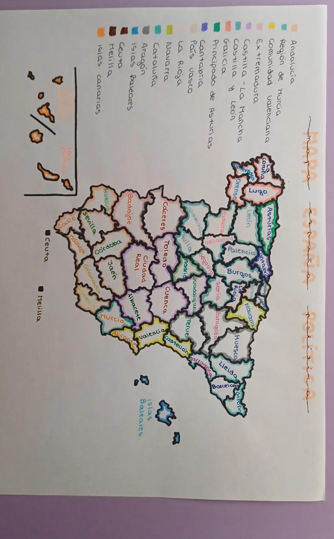 MAPA ESPAÑA POLÍTICA