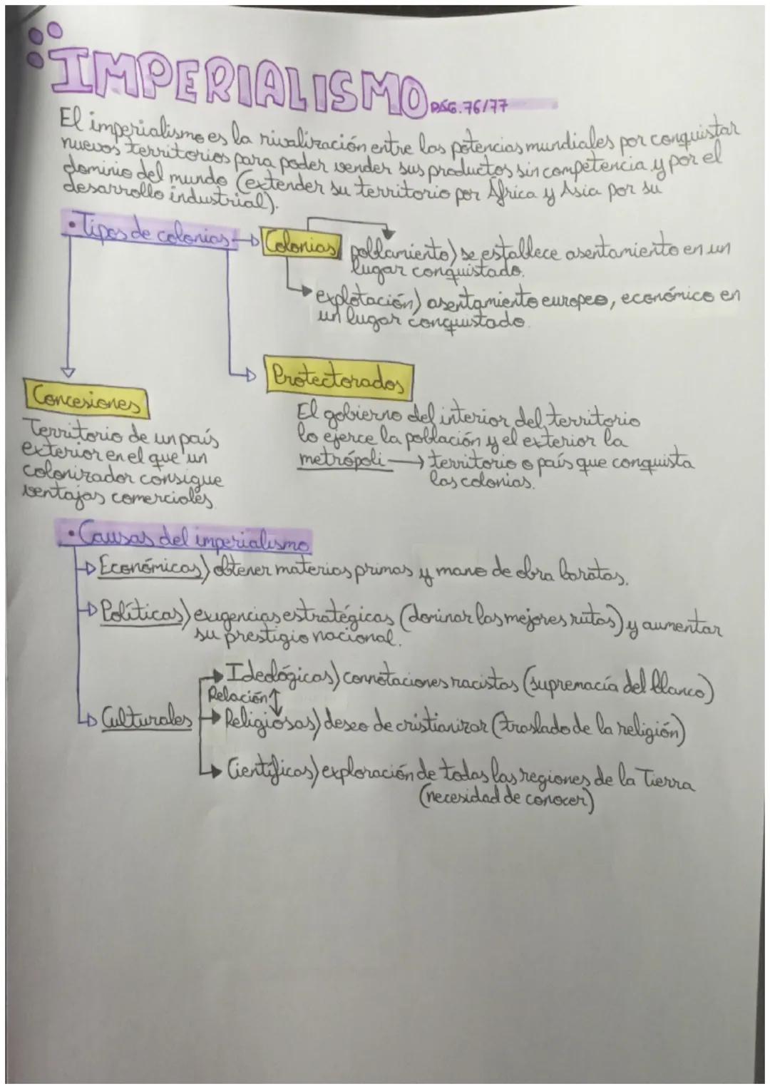 IMPERIALISMO.
PÁG.76/77
el
El imperialisme es la rivalización entre los potencias mundiales por conquistar
dominio del mundo (extender su te