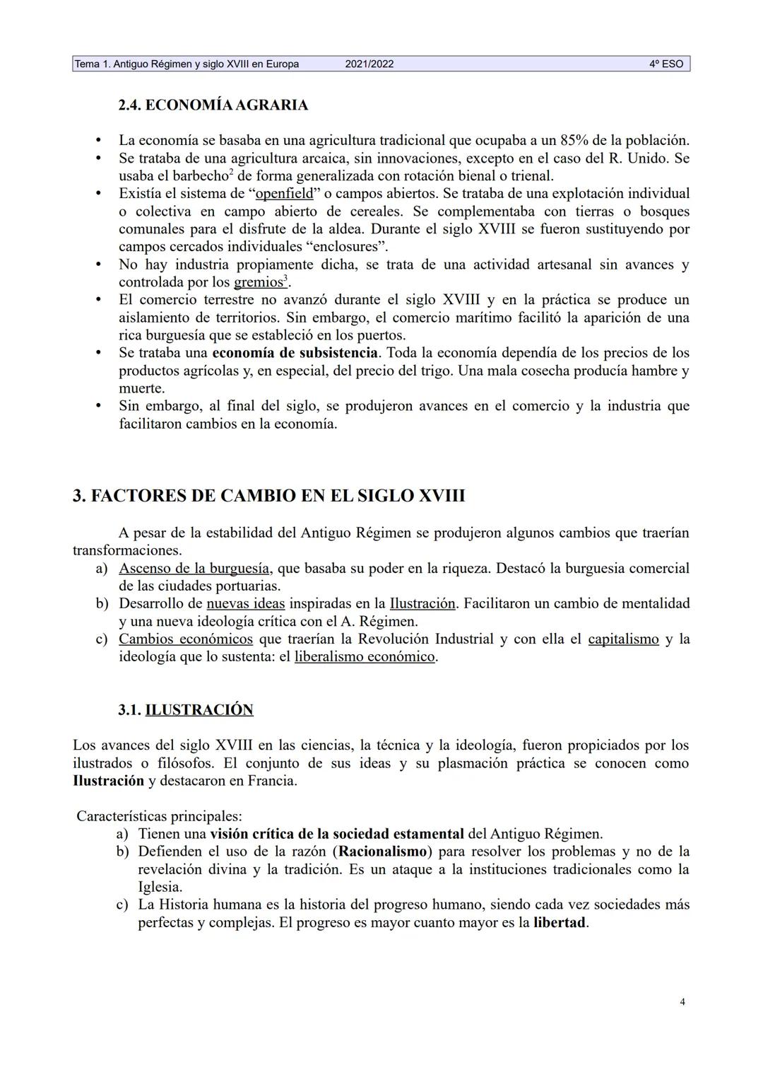 Tema 1. Antiguo Régimen y siglo XVIII en Europa
1. INTRODUCCIÓN.
2. ANTIGUO RÉGIMEN (s. XVI-XVIII)...
2.1. MONARQUÍAS ABSOLUTAS..
2.2. EUROP