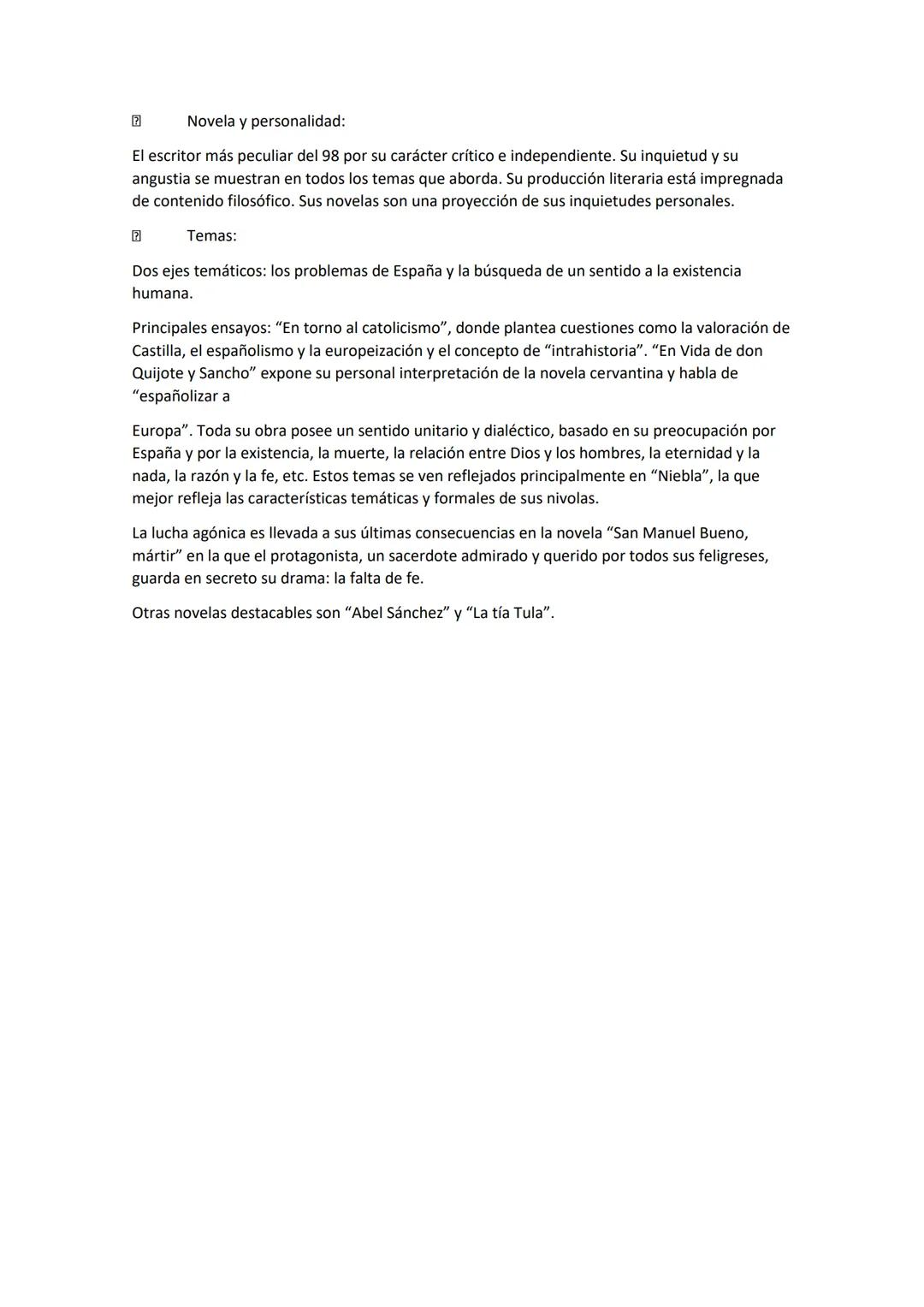 TEMA 2. LA NOVELA A PRINCIPIOS DE SIGLO. PRINCIPALES TÉCNICAS NARRATIVAS.
CARACTERÍSTICAS TEMÁTICAS Y FORMALES. PÍO BAROJA Y MIGUEL DE UNAMU