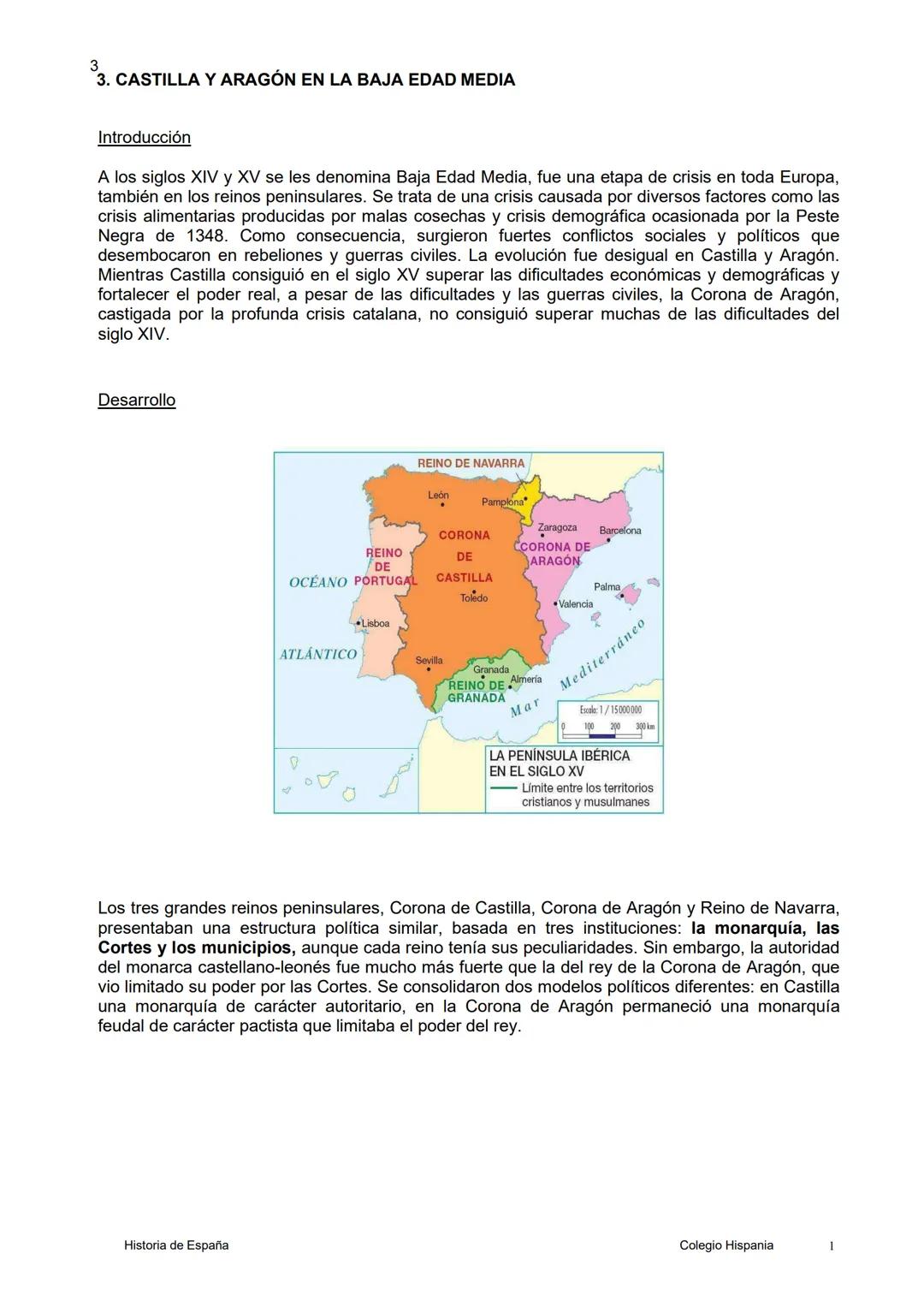 3
3. CASTILLA Y ARAGÓN EN LA BAJA EDAD MEDIA
Introducción
A los siglos XIV y XV se les denomina Baja Edad Media, fue una etapa de crisis en