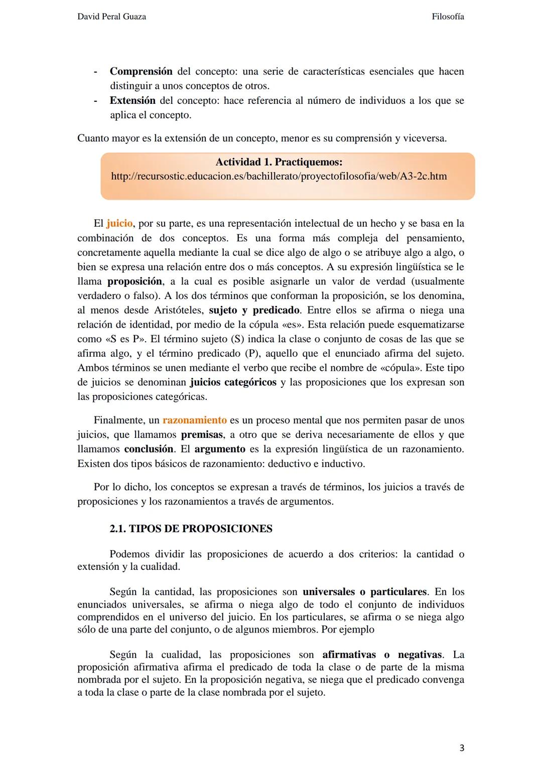 David Peral Guaza
TEMA 4: LA LÓGICA FORMAL.
1. LA LÓGICA COMO DISCIPLINA.
2. ELEMENTOS DEL RAZONAMIENTO
2.1. TIPOS DE PROPOSICIONES.
2.2. LA