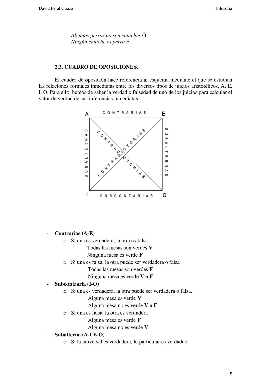 David Peral Guaza
TEMA 4: LA LÓGICA FORMAL.
1. LA LÓGICA COMO DISCIPLINA.
2. ELEMENTOS DEL RAZONAMIENTO
2.1. TIPOS DE PROPOSICIONES.
2.2. LA
