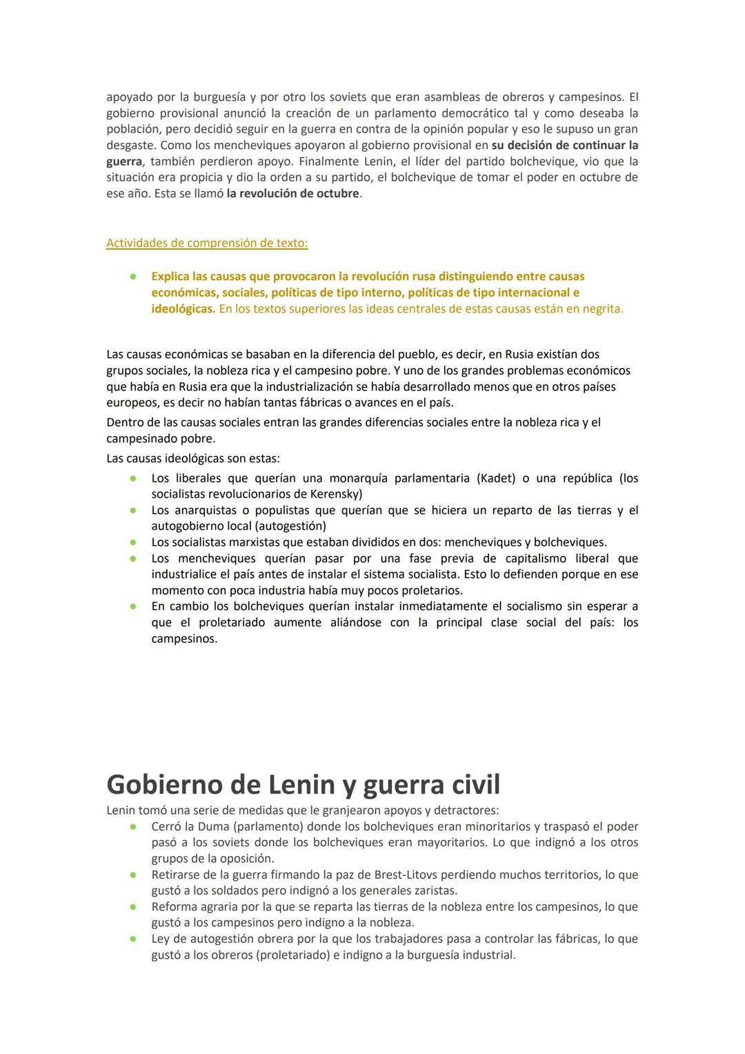 Revolución rusa y formación de la URSS
La sociedad rusa y grupos políticos
Durante el siglo XIX e inicios del XX en Rusia gobernaba un Zar (