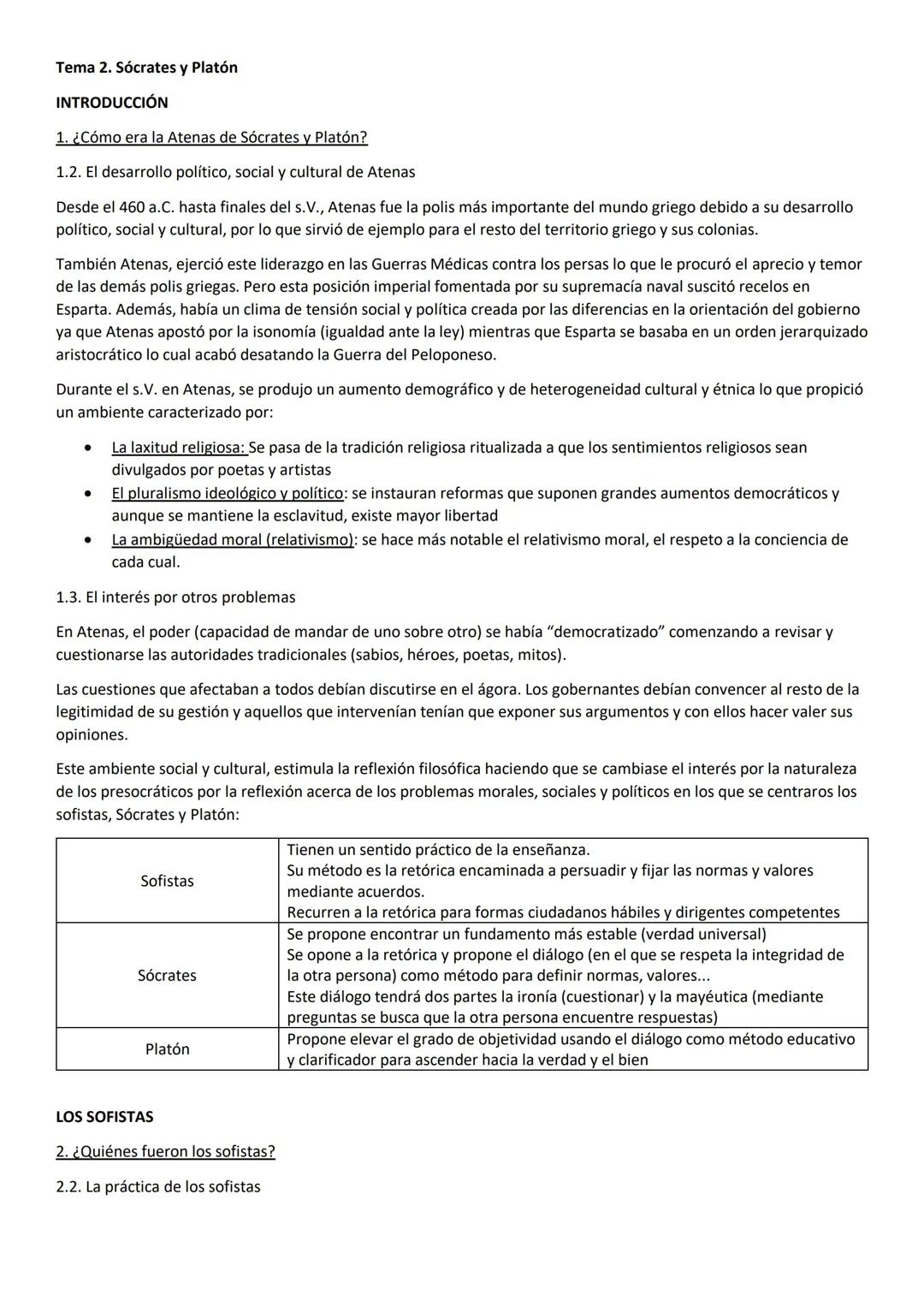Sócrates, Platón y los sofistas