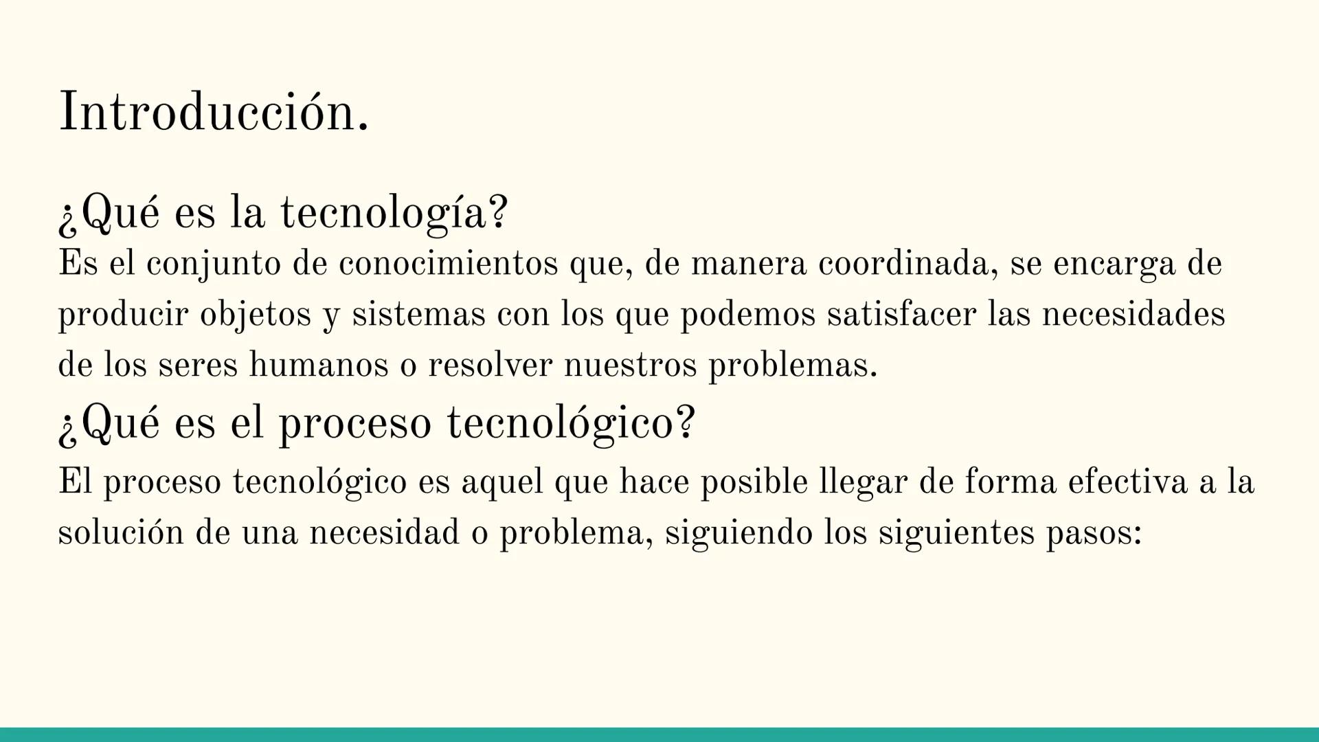 # El proceso tecnológico.
Por Martín Martínez Gambín.
— Introducción.
¿Qué es la tecnología?
Es el conjunto de conocimientos que, de mane