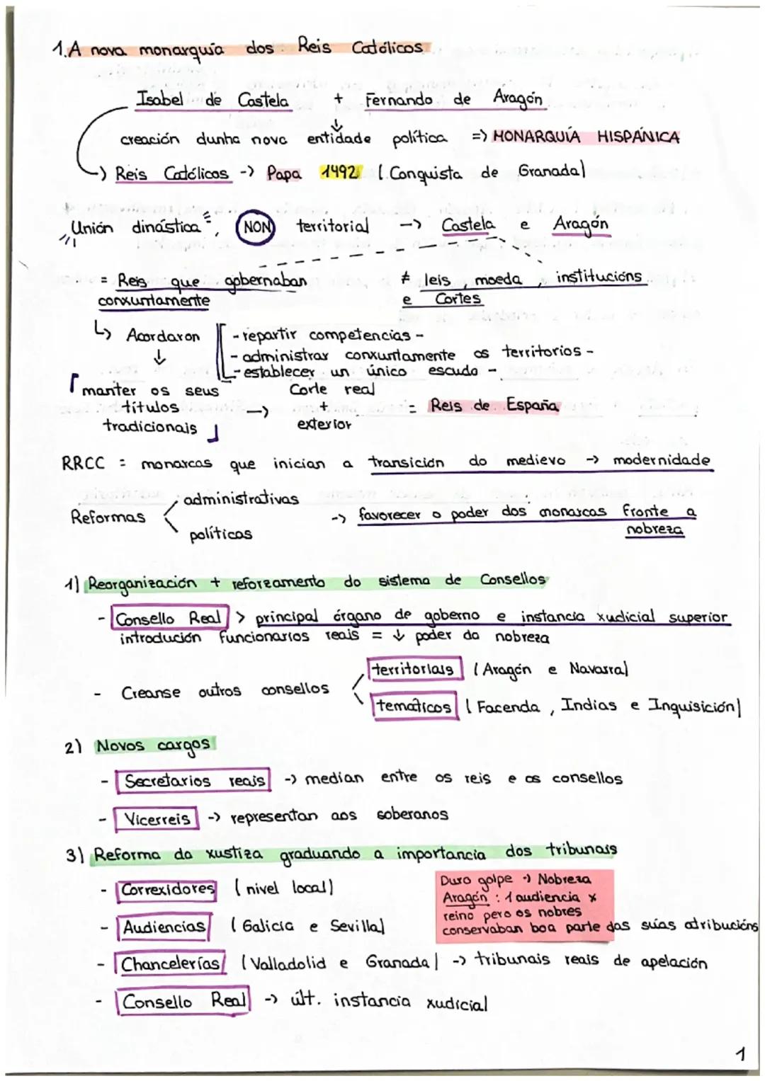 A nova monarquía dos Reis Católicos