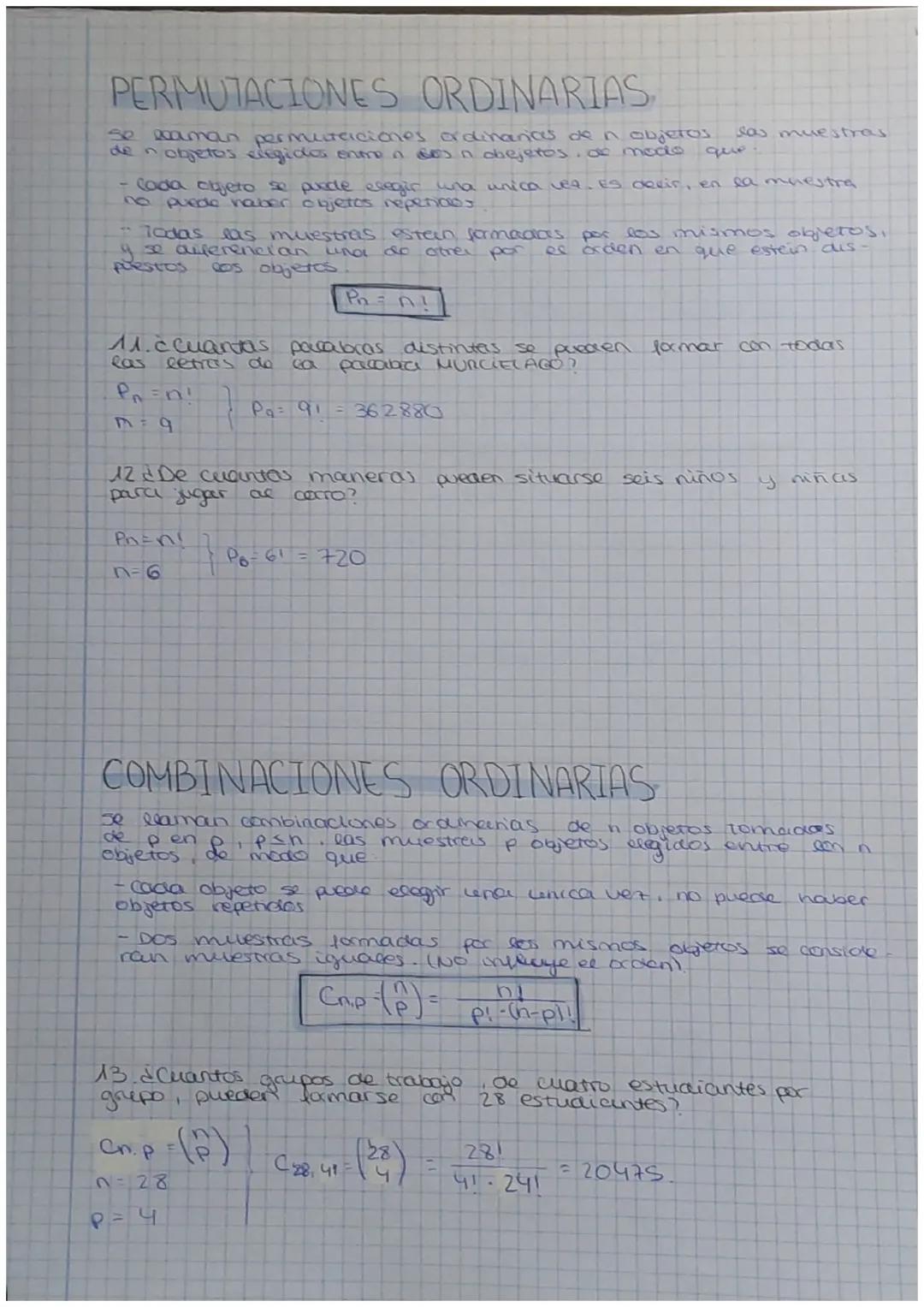 TEMA 12 CO
FACTORIAL DE UN NUMERO
Se denomina factorice de un numero natural. In³1)
con n!, el producto de los no nocturales desde in hastel