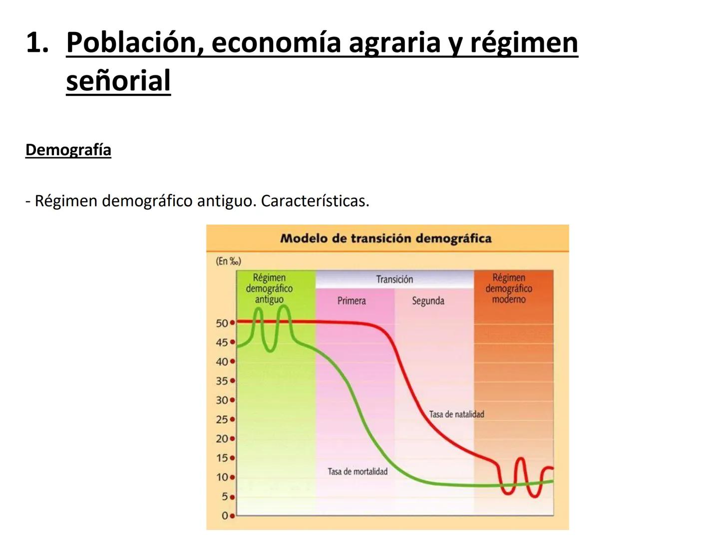 # Tema 1. El Antiguo Régimen y la Ilustración # Índice
1. Población, economía agraria y régimen señorial.
2. La sociedad de los privilegios