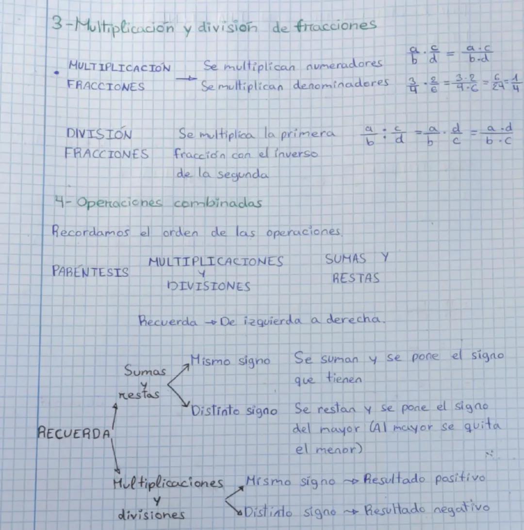 TEMA 7-OPERACIONES CON FRACCIONES
1-Reducción a común denominador
Algunas operaciones con fracciones (sumar, comparar, ...) requieren
que es