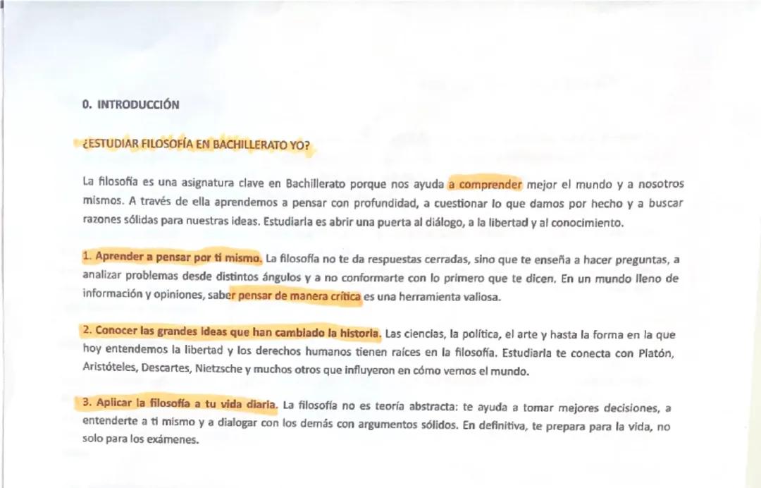 Filosofía primero de bachillerato tema 1