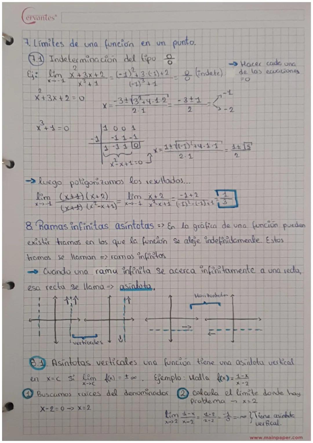 C
ervantes
(3) OPERACIONES CON LÍMITES.
Sean $a_n$ y $b_n$ das sucesiones de $n'$ Reales cuyos limites existen
Siempre se cumple:
- $lim_