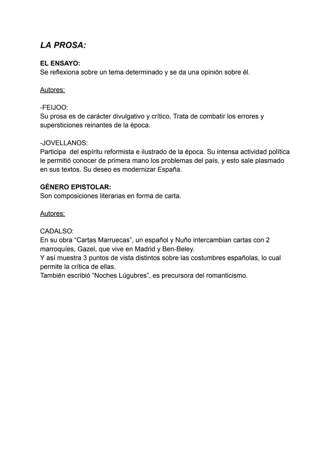 # EXAMEN DE LENGUA LITERATURA
## LA LITERATURA DEL SIGLO XVIII:
### CARACTERÍSTICAS:
-La literatura debe ser útil para modificar la socie