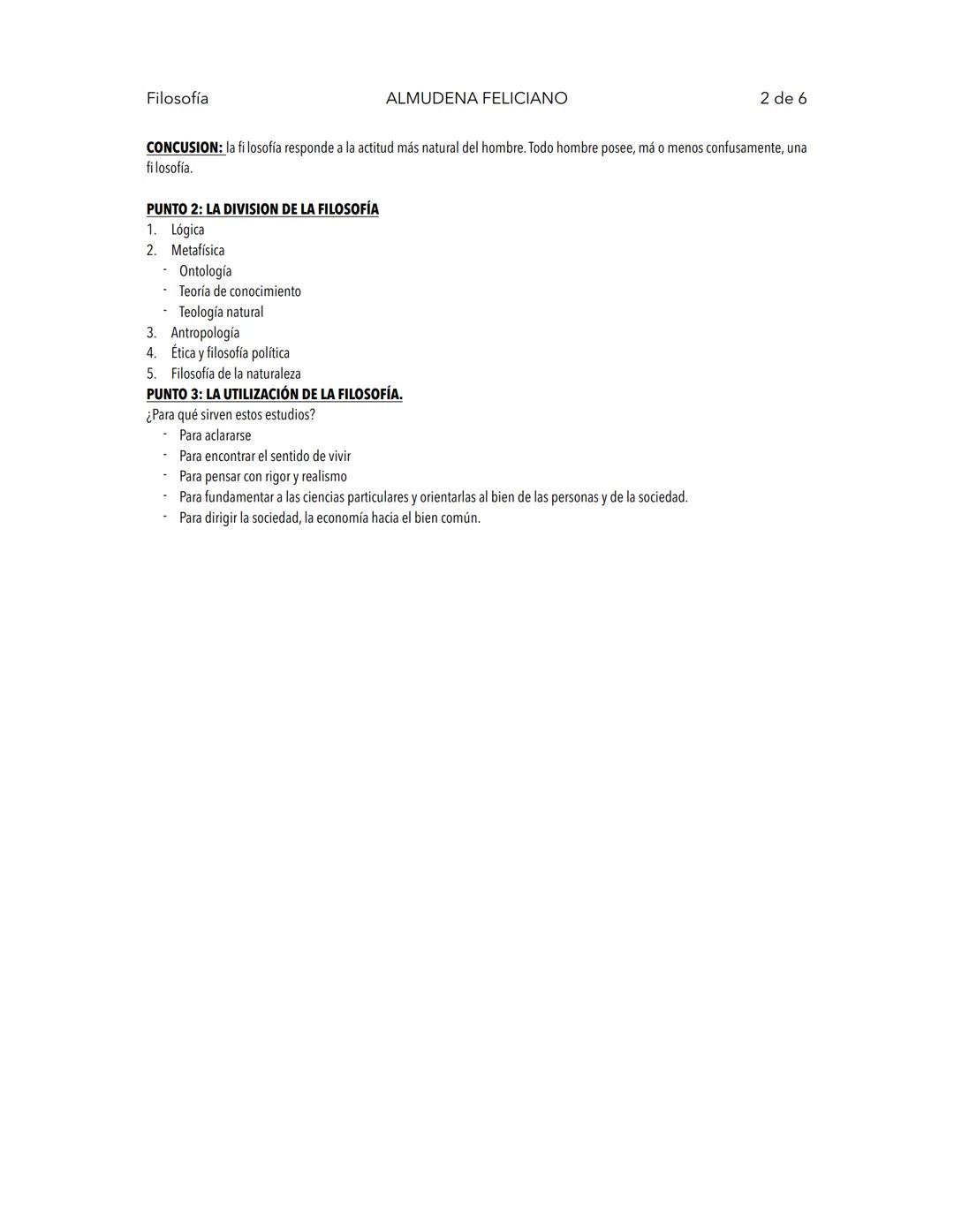 # Filosofía
# ALMUDENA FELICIANO
## ¿QUÉ ES LA FILOSOFÍA?
1 de 6
FILOSOFÍA: La Filosofía estudia lo real, busca la verdad, trata del bie