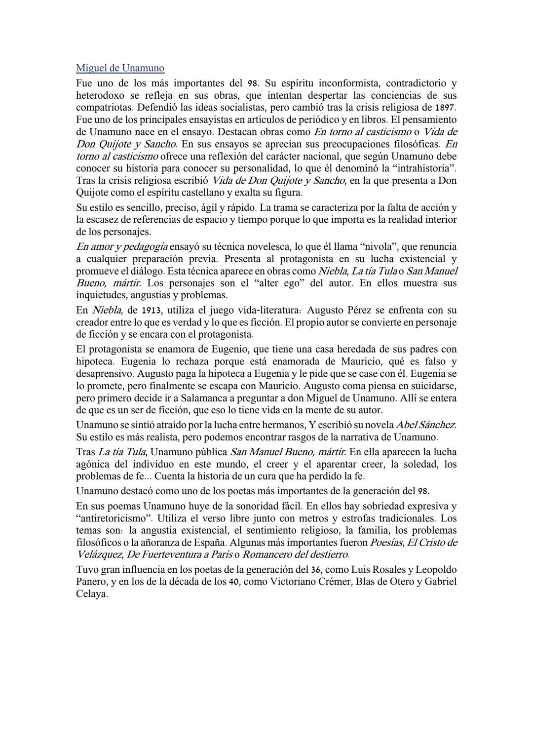 LA GENERACION DEL 98
La Generación del 98: definición y características
Definición
Su nombre se debe a Azorín, que lo propuso en una serie d