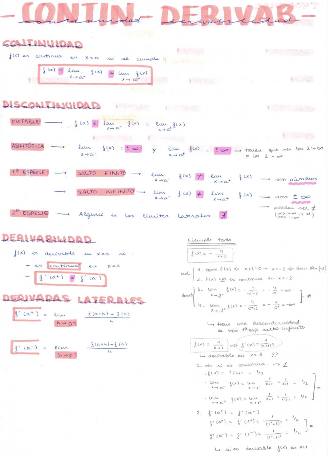 CONTINUIDAD Y DERIVABILIDAD
