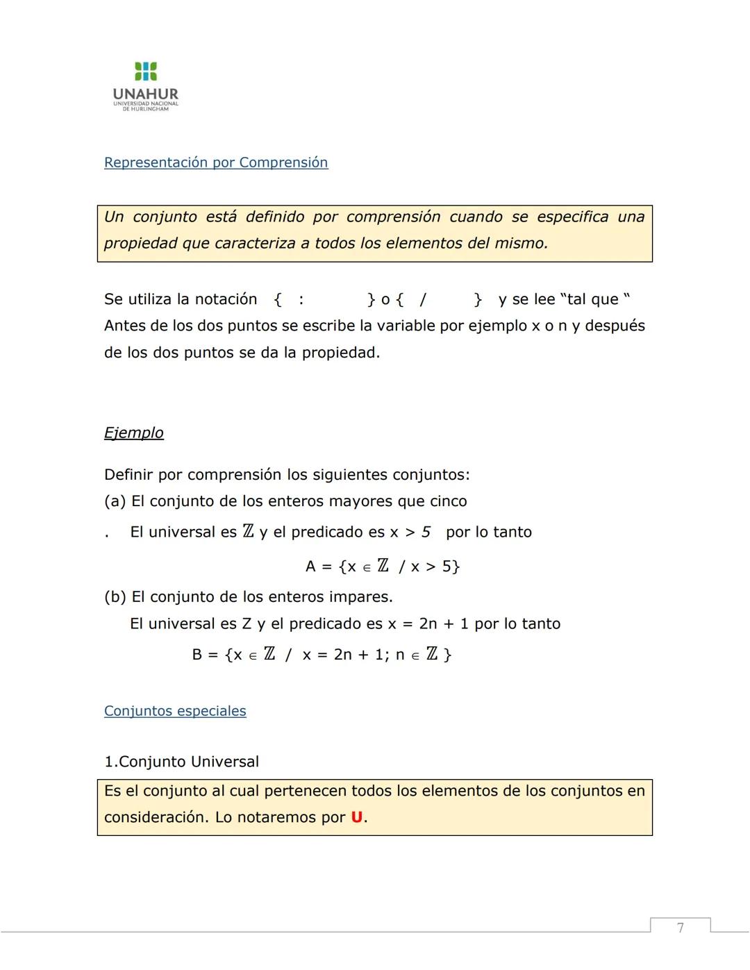 # Matemática para
# Informática I
APUNTE TEÓRICO
UNIDAD 2: CONJUNTOS, FUNCIONES PROPOSICIONALES Y
DIVISIBILIDAD ENTERA
UNAHUR | 2022
ING.