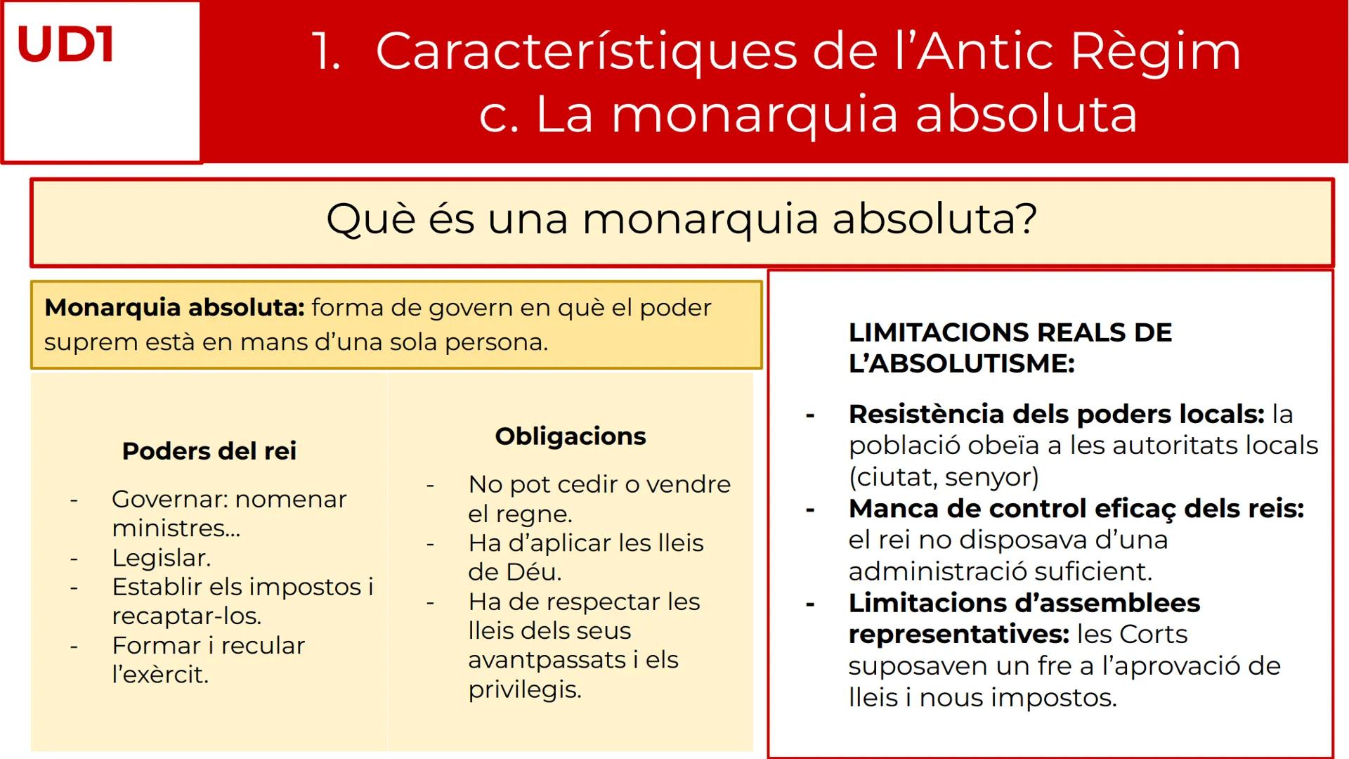 # UD1 - La crisi
de l'Antic
Règim
Història del Món Contemporani # UDI
# Índex de la Unitat
1. Característiques de l'Antic Règim
2. La Il