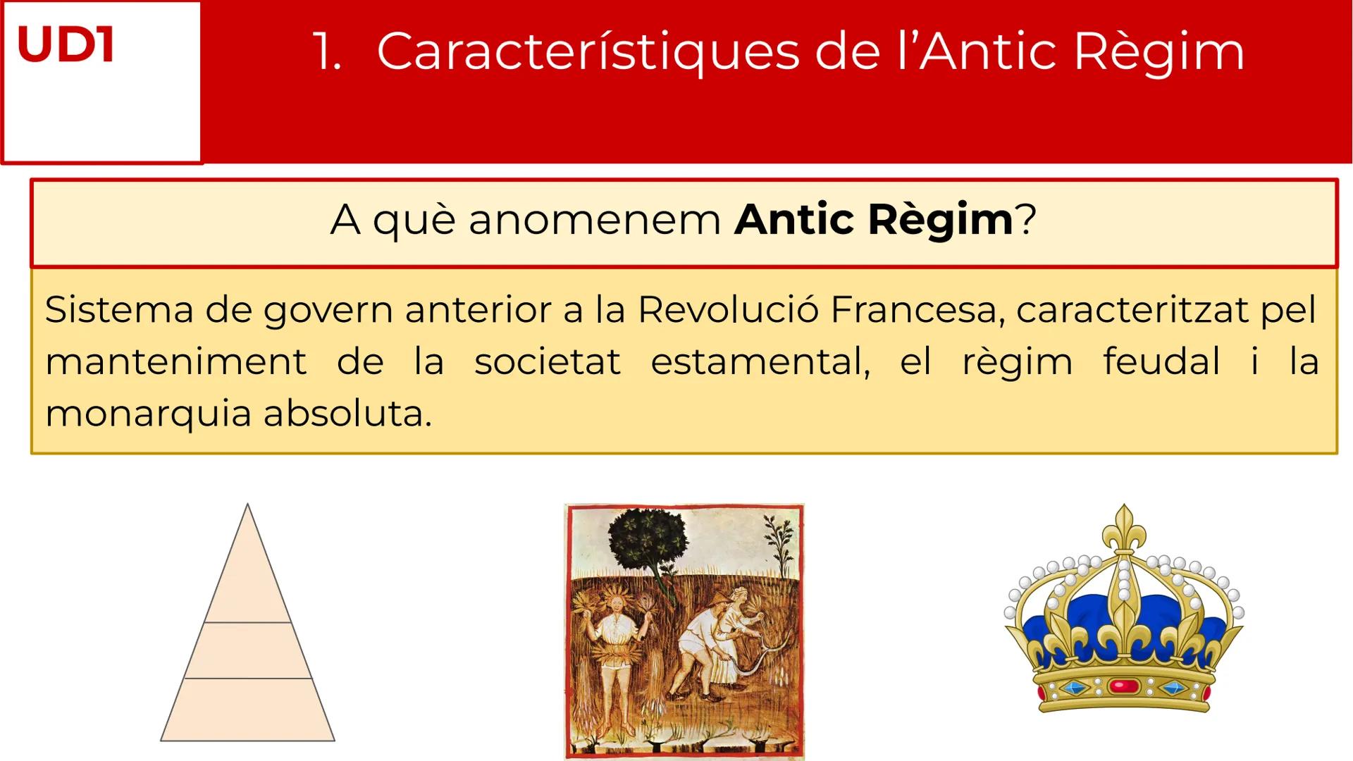 # UD1 - La crisi
de l'Antic
Règim
Història del Món Contemporani # UDI
# Índex de la Unitat
1. Característiques de l'Antic Règim
2. La Il