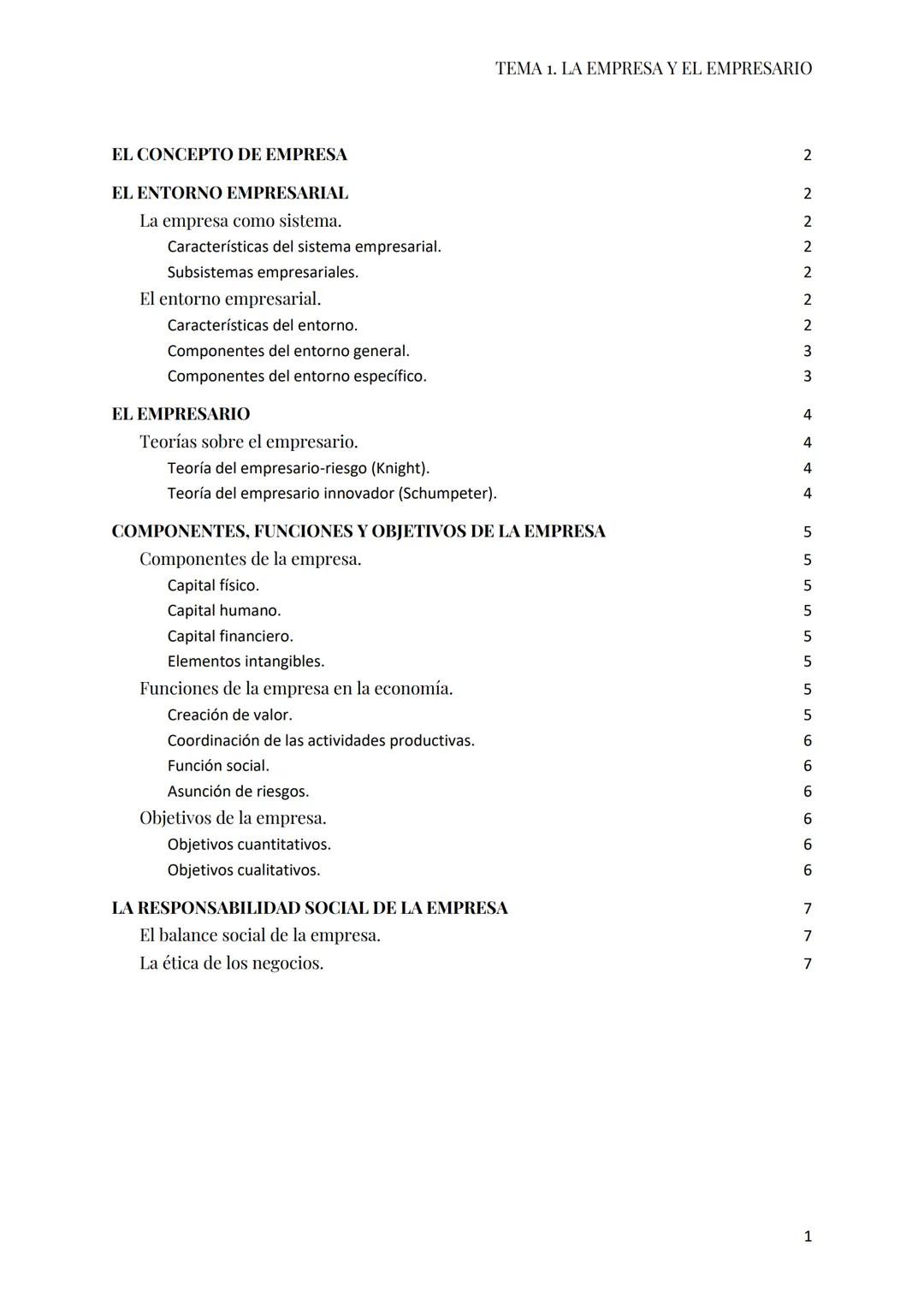 # TEMA 1
LA EMPRESA Y EL EMPRESARIO TEMA 1. LA EMPRESA Y EL EMPRESARIO
EL CONCEPTO DE EMPRESA
EL ENTORNO EMPRESARIAL
La empresa como sis