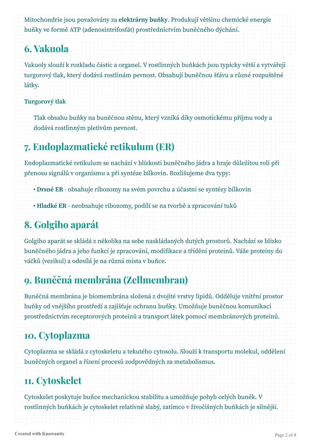 ## Buněčná struktura a funkce
Přehled buněčných organel, jejich struktura a funkce, včetně rozdílů mezi rostlinnou a
živočišnou buňkou.
##