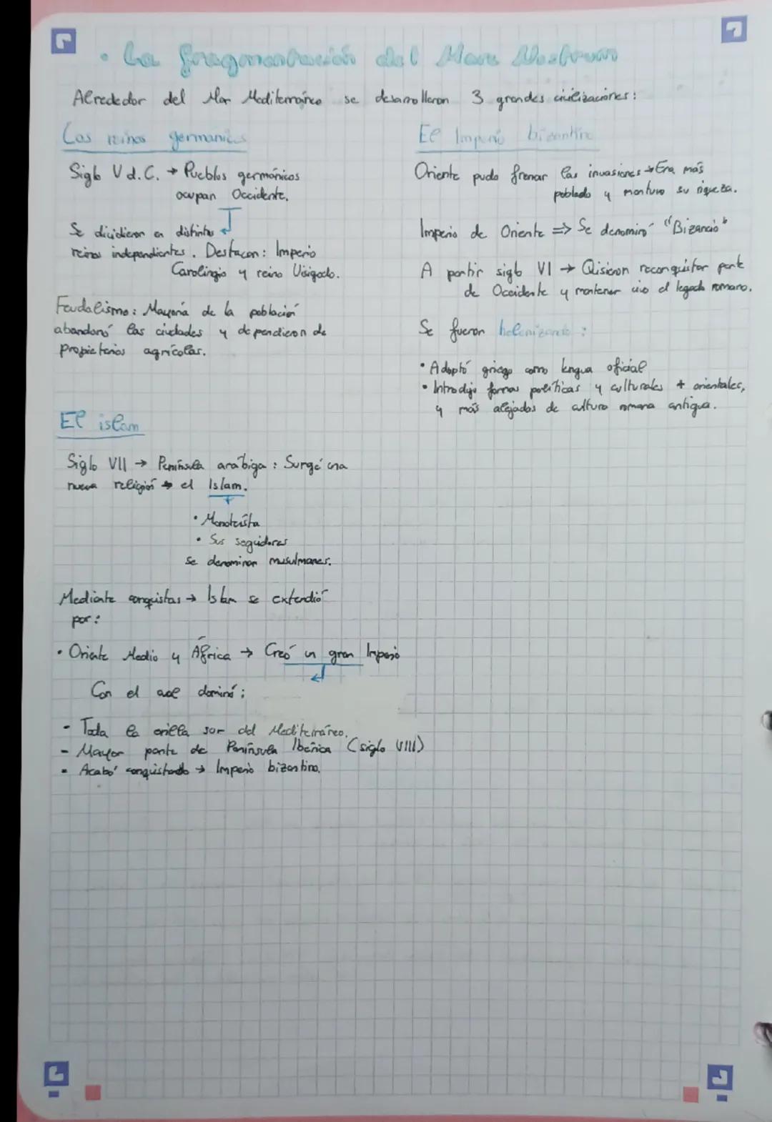 # ¿Cómo se inició la edad Media?
Con el hundimiento del
Impeño romano, a finales del siglo V.
• La unidad del "Mars Nostrum"
Imperio roma