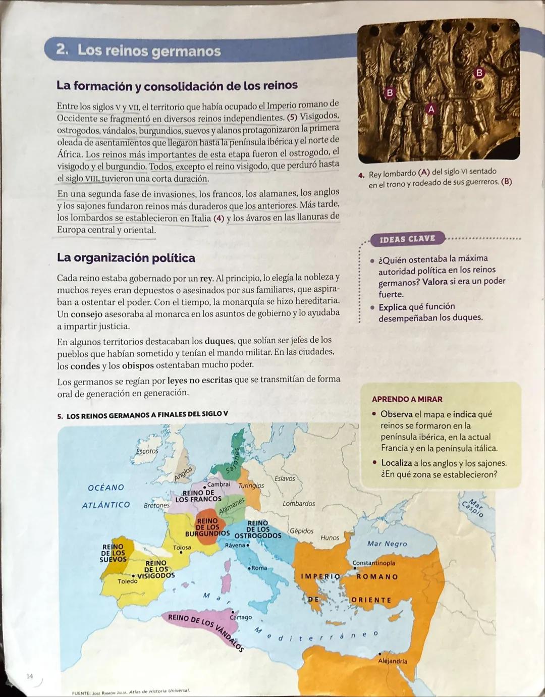 # 1
El inicio de la Edad Media.
Los nuevos centros de poder
SITUACIÓN DE APRENDIZAJE
La fragmentación del Imperio romano condujo a una se