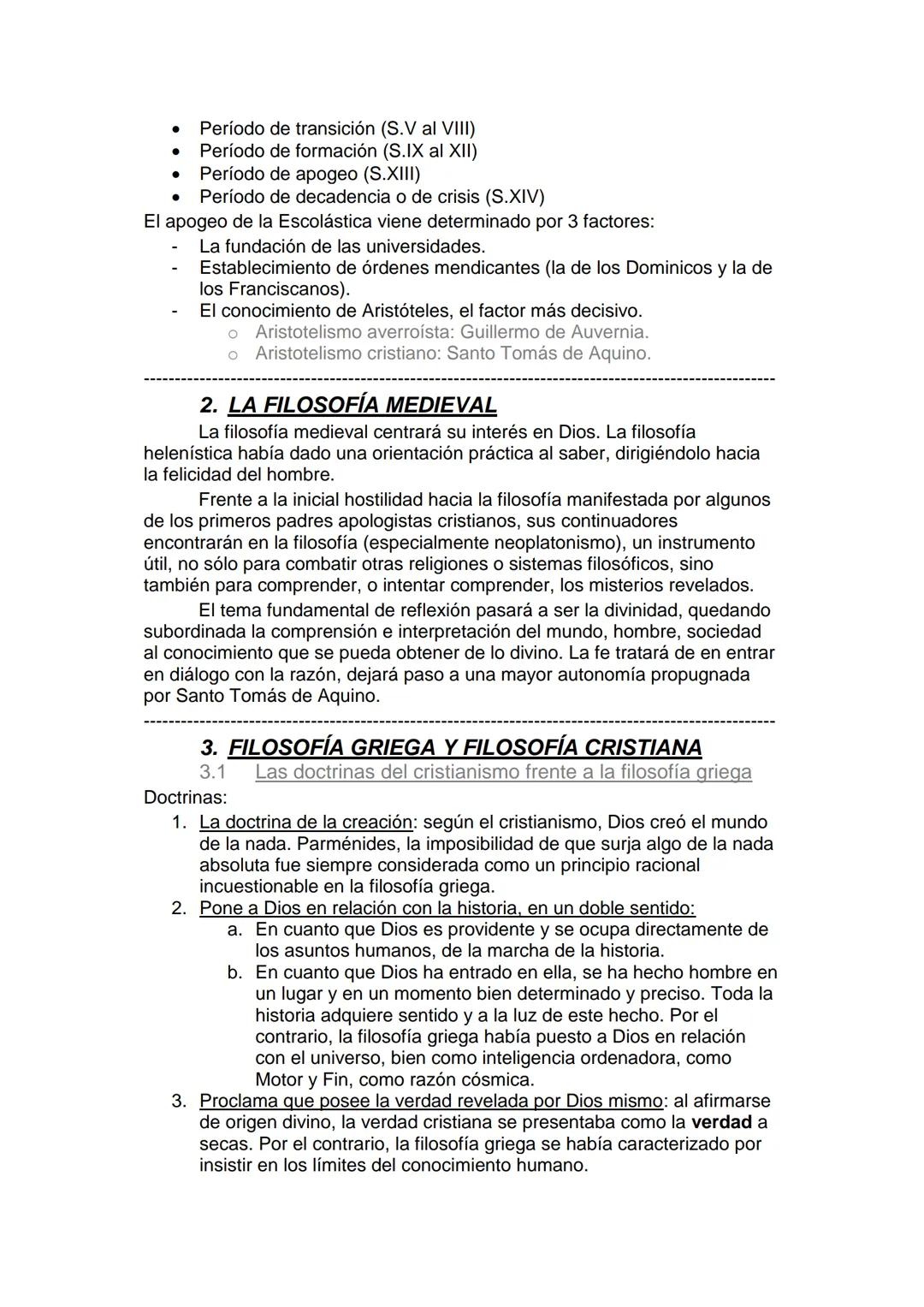 # Tema 4:
Filosofia medieval
1. RECAPITULACIÓN HISTÓRICA
Se inicia con la irrupción del cristianismo en la cultura helenística
romana. El