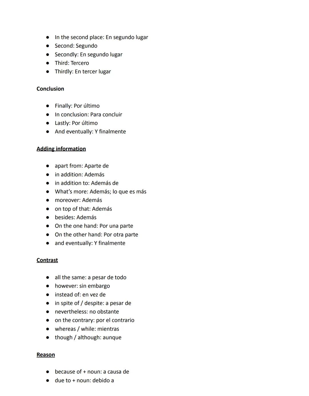 Linkers and connectors
LINKERS
Contrast
•
•
In spite of / Despite (Link two contrasting ideas. Followed by a noun phrase.)
Although (Even) t