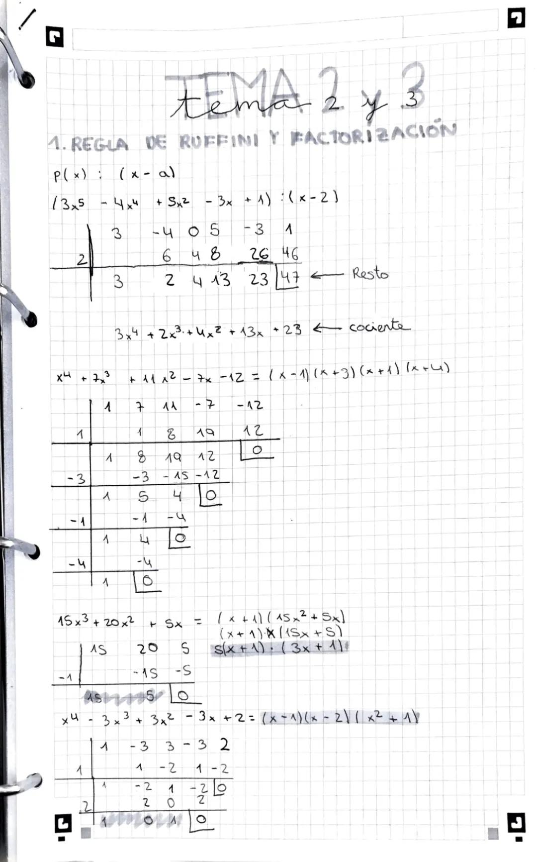 matemáticas tema 2 y 3
