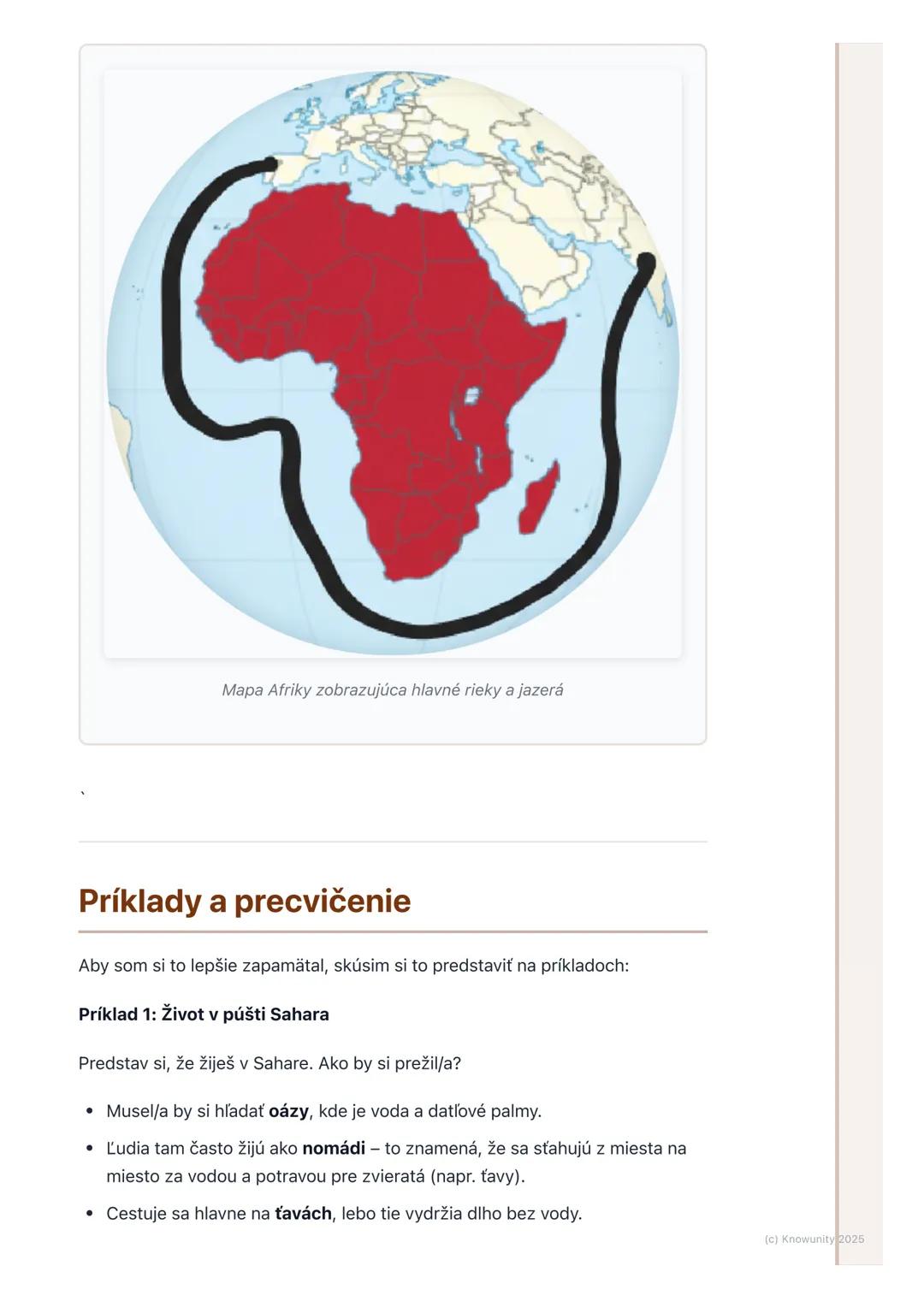 # Podnebie a vodstvo Afriky
Prehľad a úvod
Ahojte! Dnes si ideme zopakovať podnebie a vodstvo Afriky. Je to super
dôležitá téma, lebo Afri
