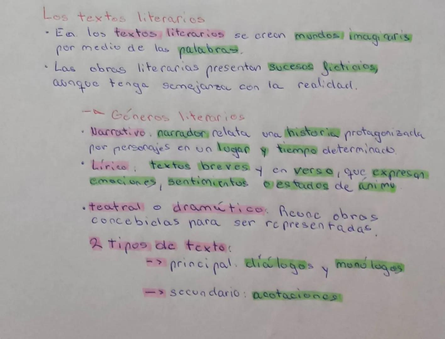 Los textos literarios
- En los textos literarios se crean mundos imagiauris,
por medio de las palabras.
• Las obras literarias presenton Buc