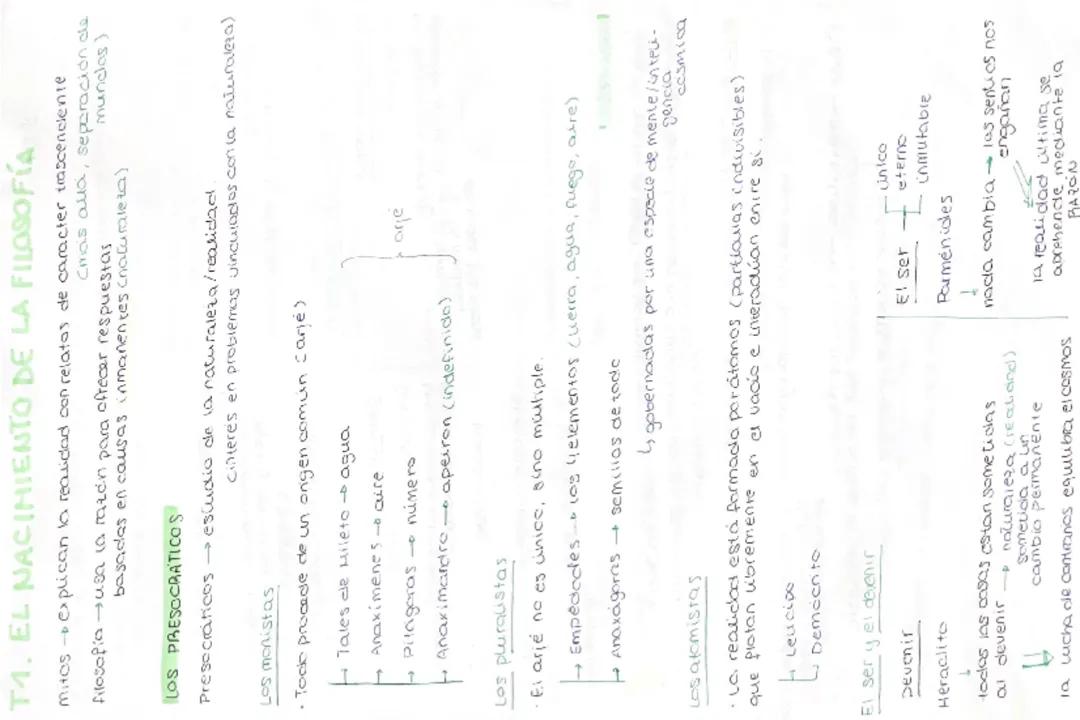 T.1 y 2 FILO: PRESOCRÁTICOS, SOFISTAS, SÓCRATES Y PLATÓN