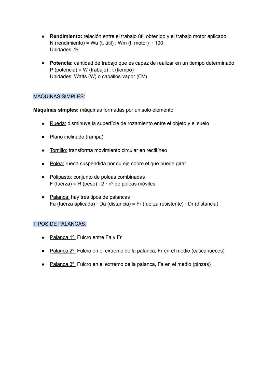 Máquina: objeto que nos hace más fácil nuestro día a día, nos permite satisfacer las
necesidades realizando un trabajo.
TIPOS DE MÁQUINAS:
●